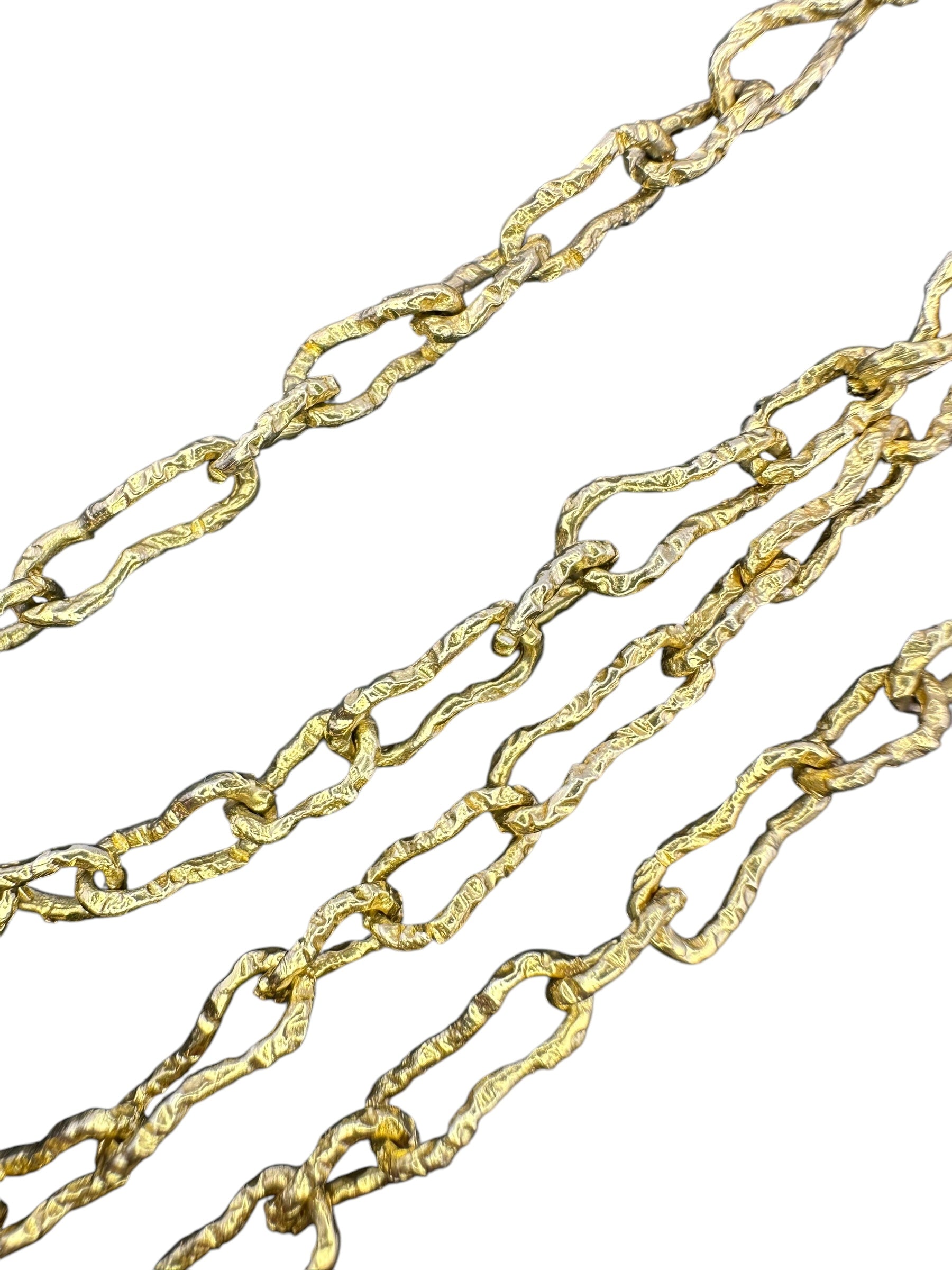 18k Organic Link Necklace