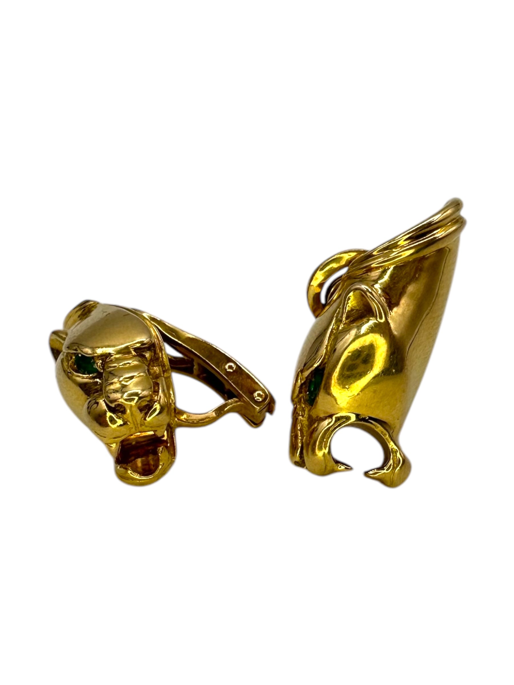18k Panther Clip Earrings