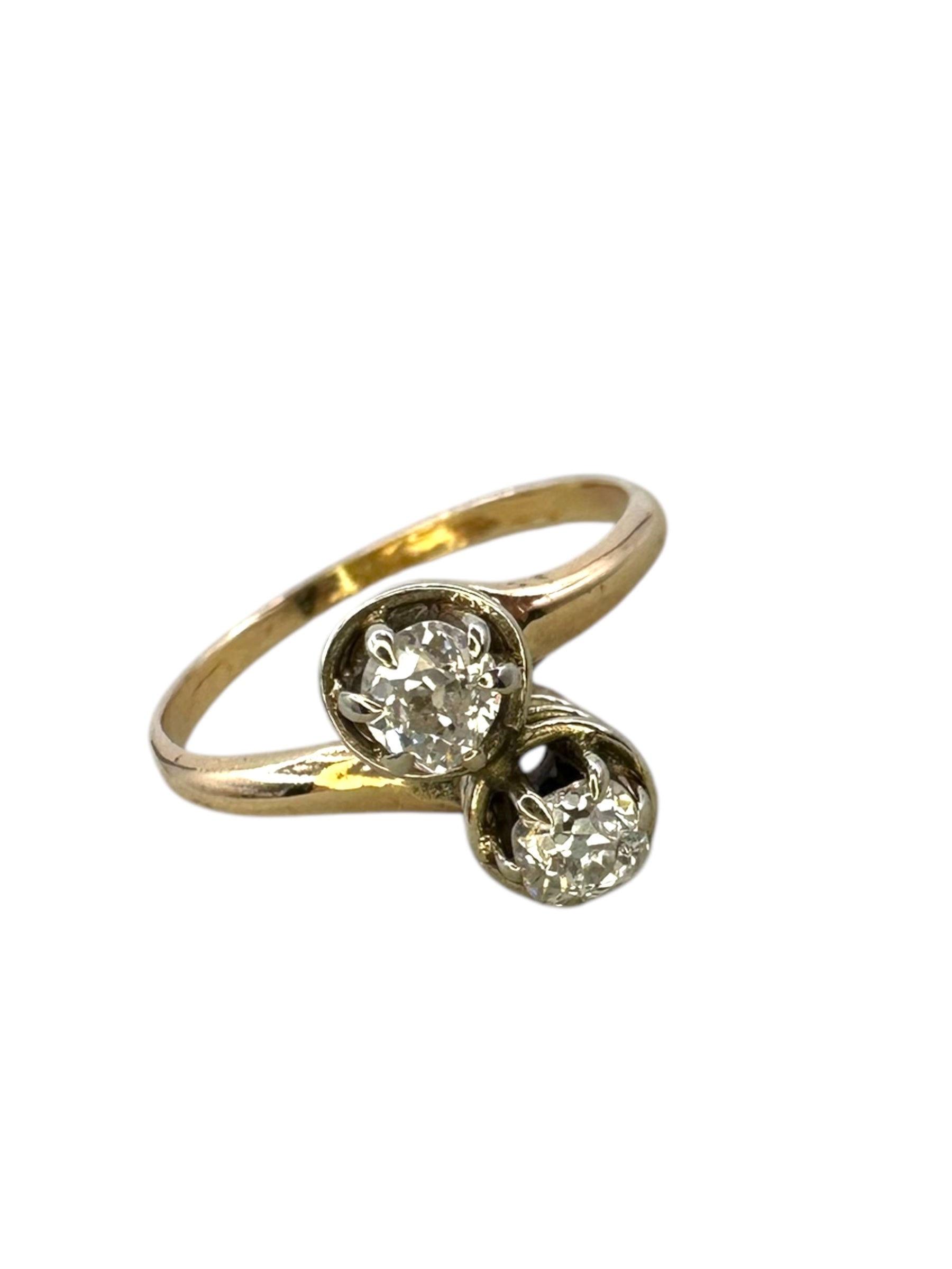 14k Diamond Toi Et Moi Ring