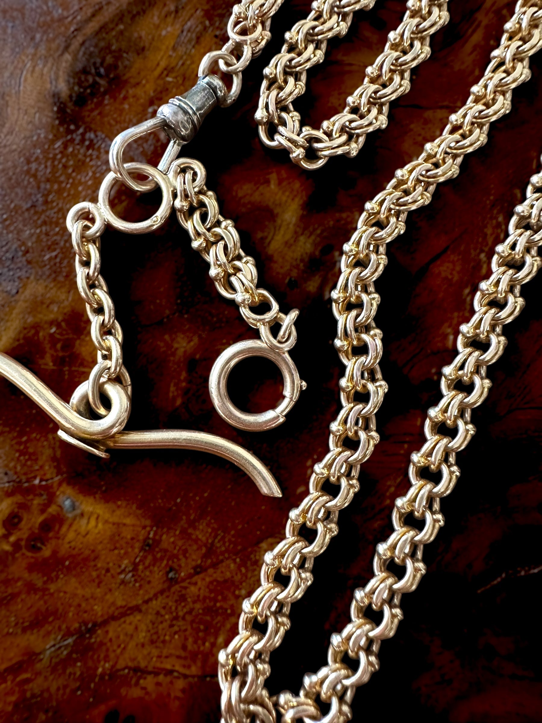 14k Fancy Link Watch Chain