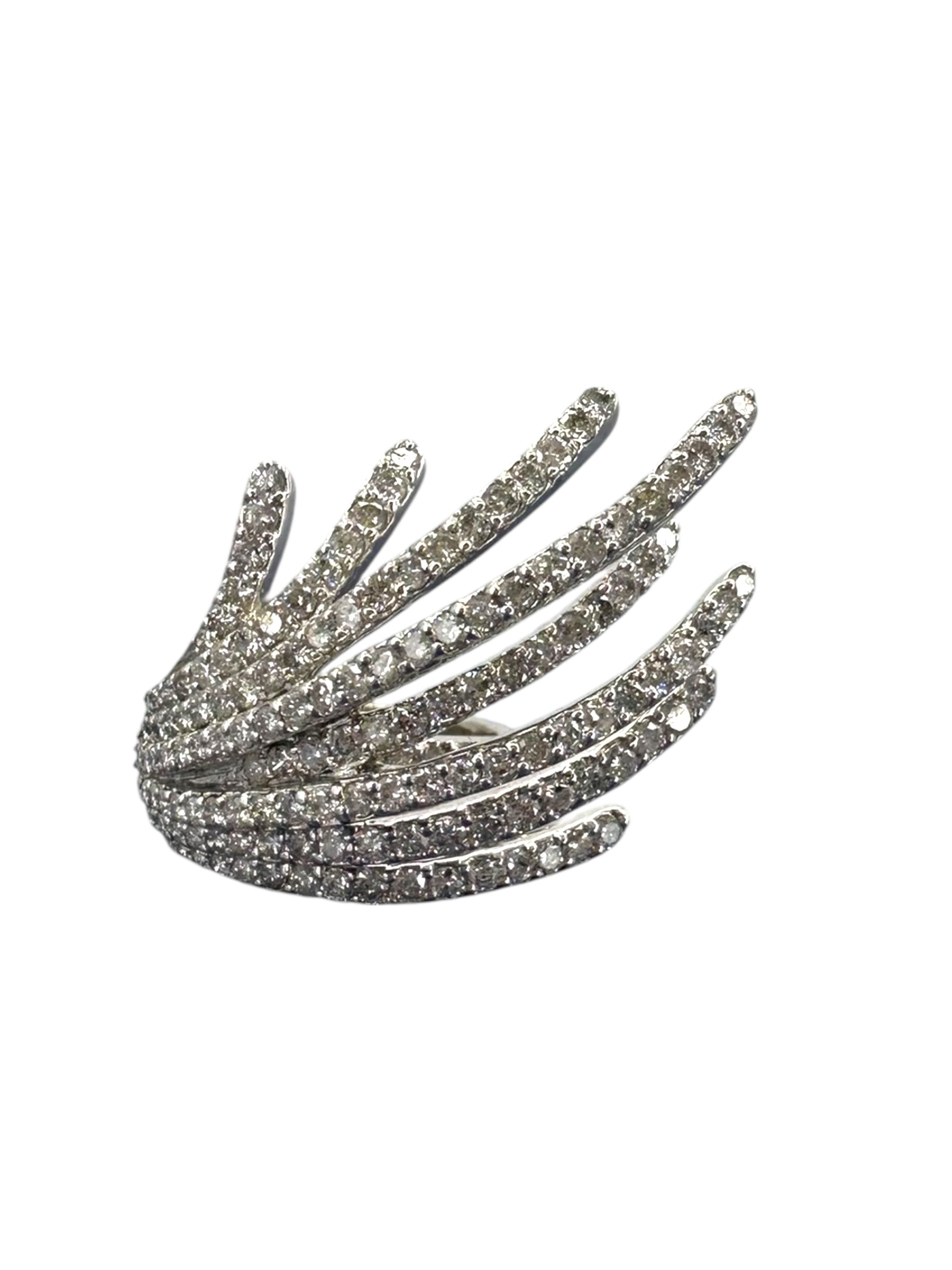 14k Cascading Diamond Cocktail Ring
