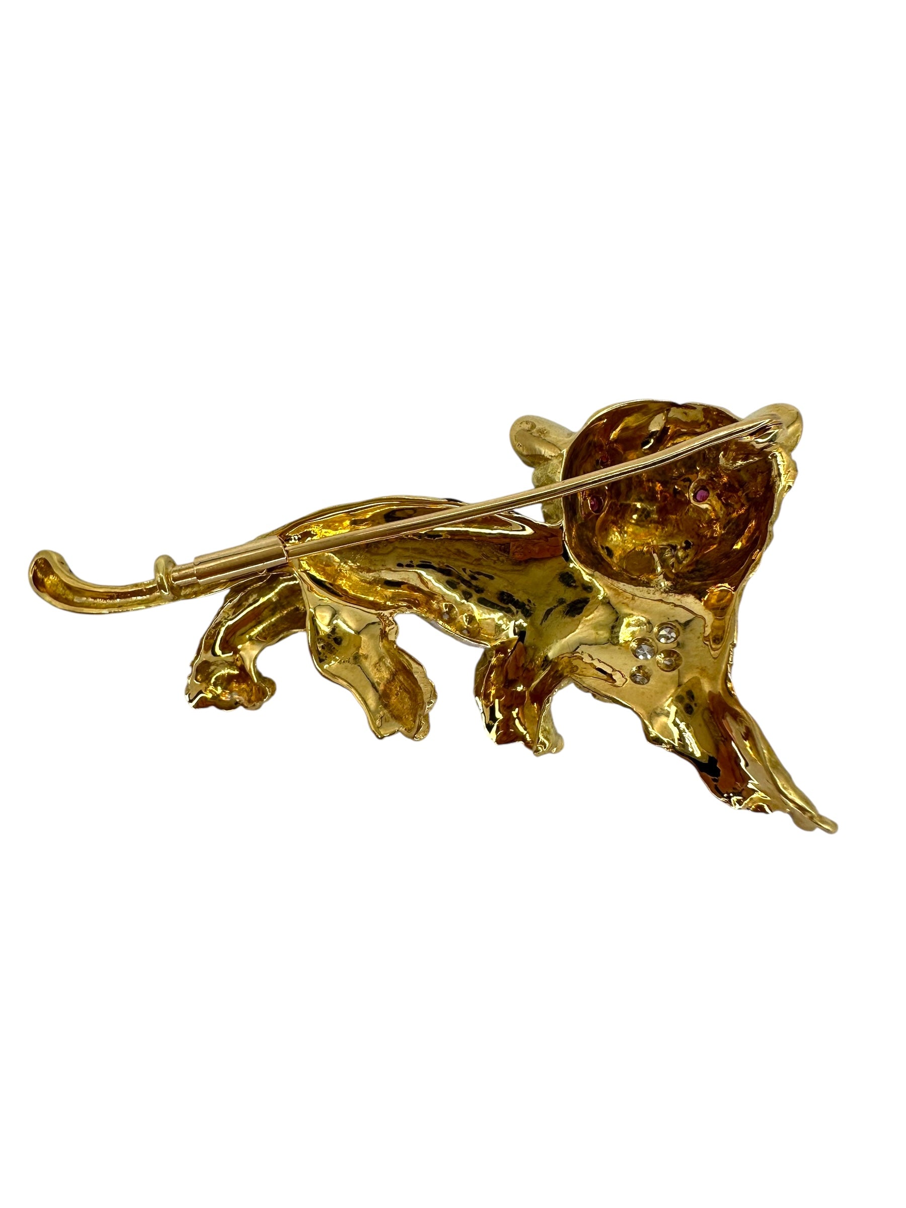 18k Diamond Cheetah Brooch