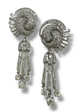 Platinum Diamond Day Night Drop Earrings