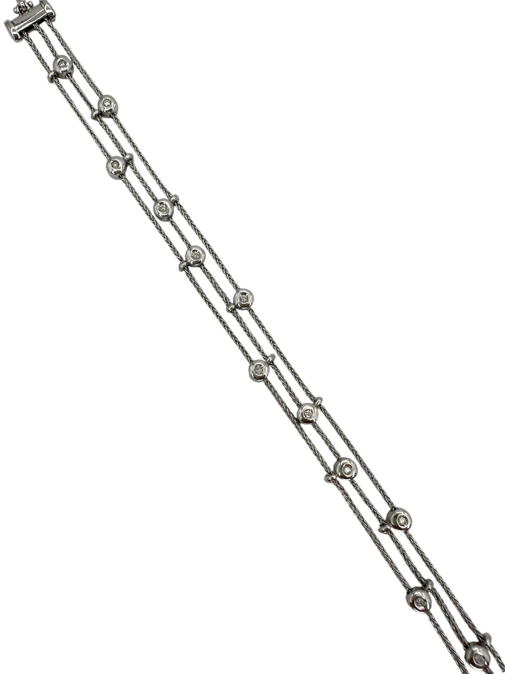 14k Floating Diamond Bracelet