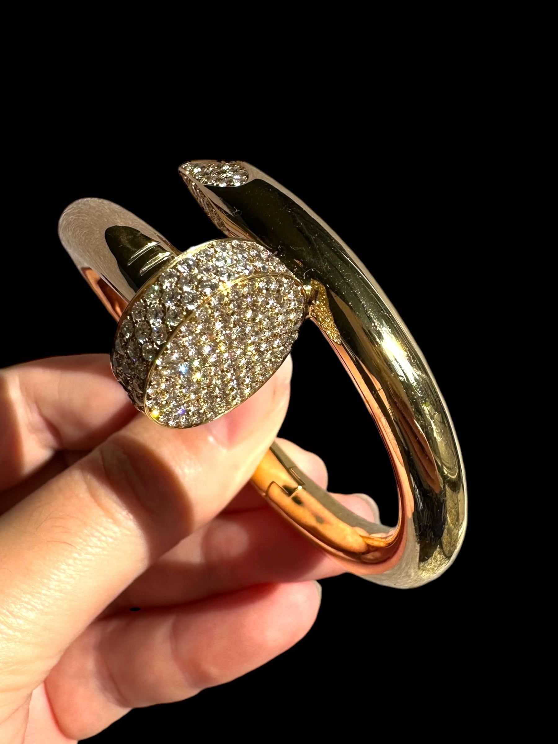 18k Statement Diamond Nail Bracelet