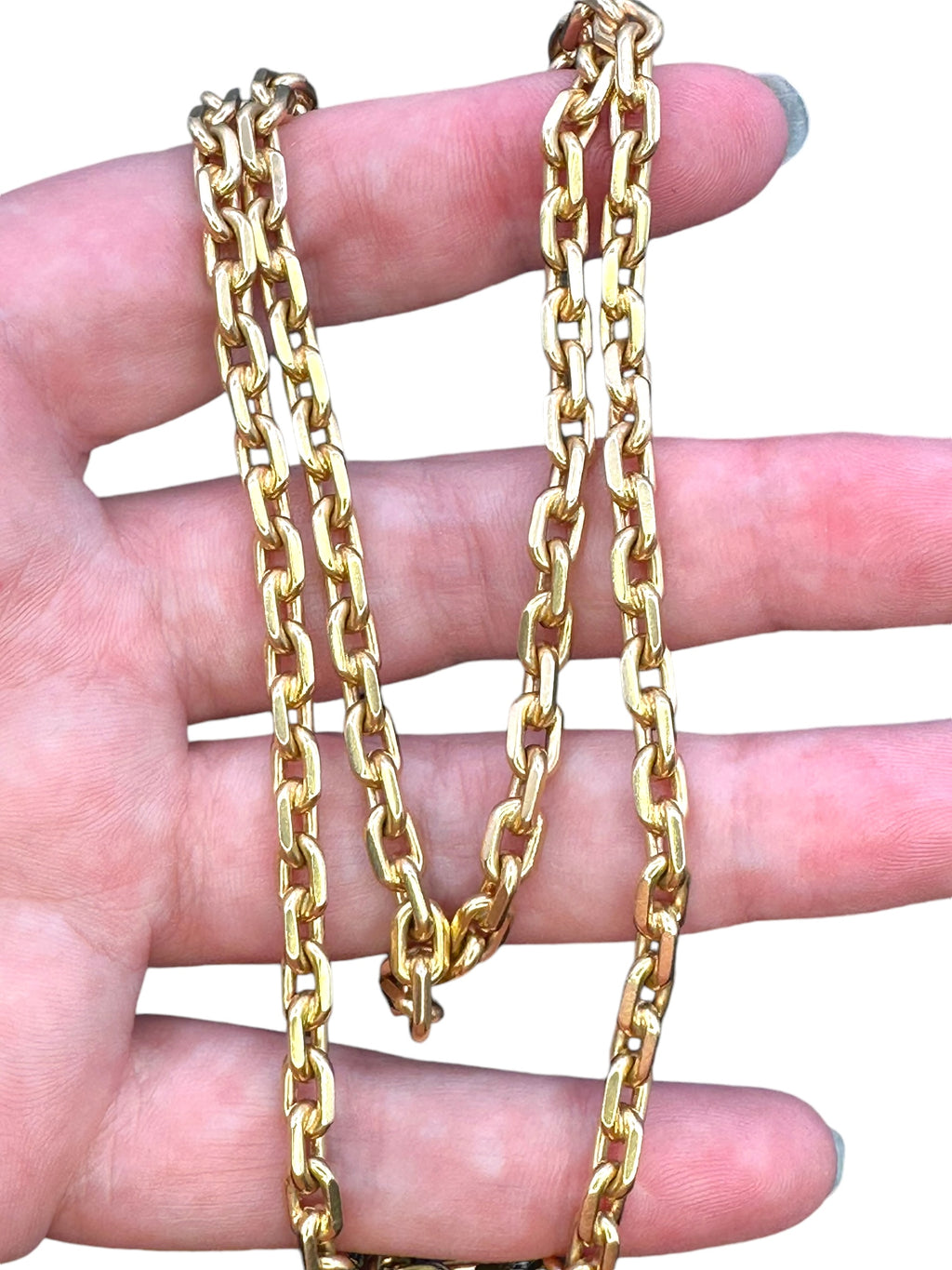 18k Biker Link Chain Necklace