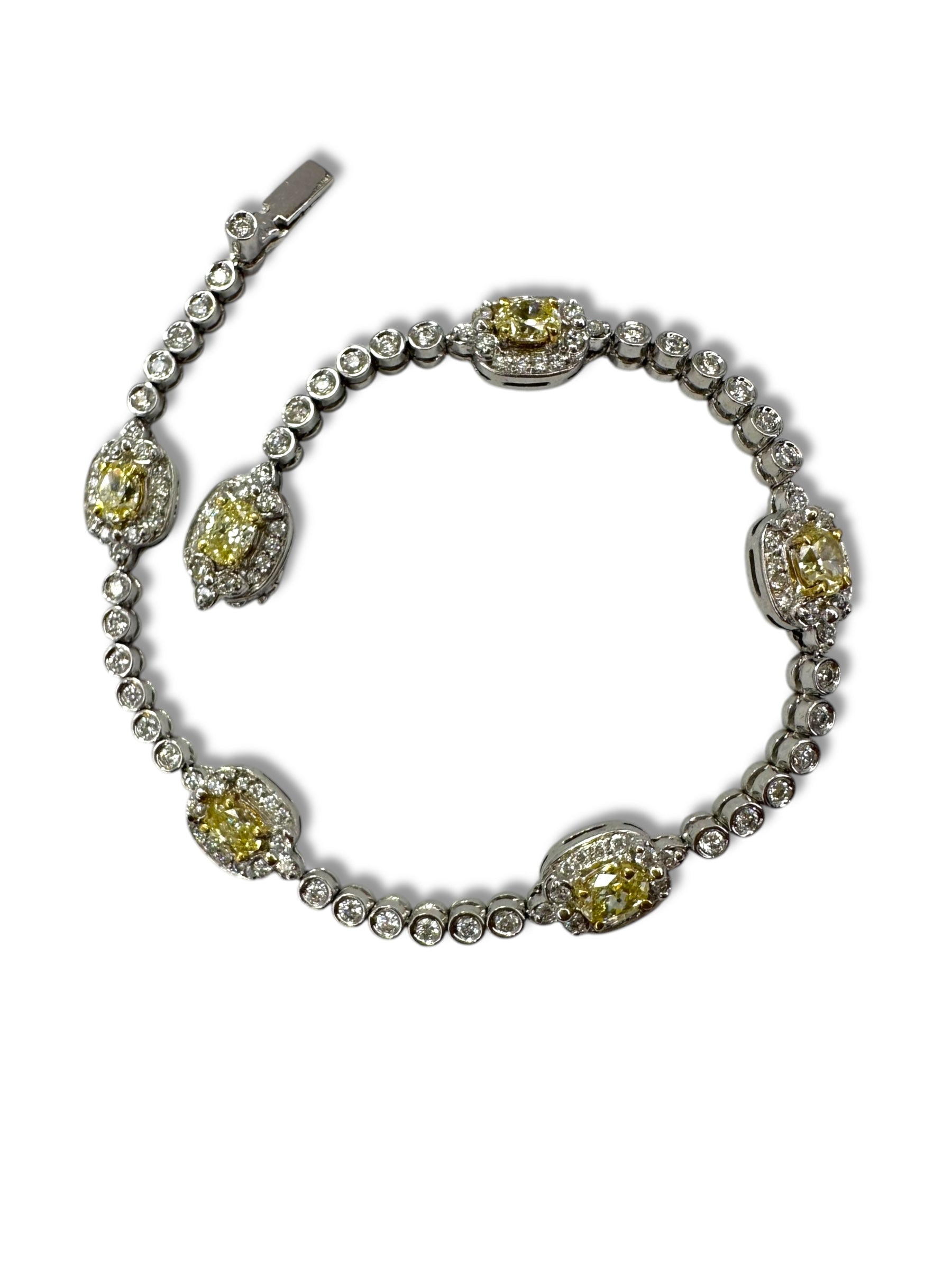 18k Yellow and White Diamond Bracelet