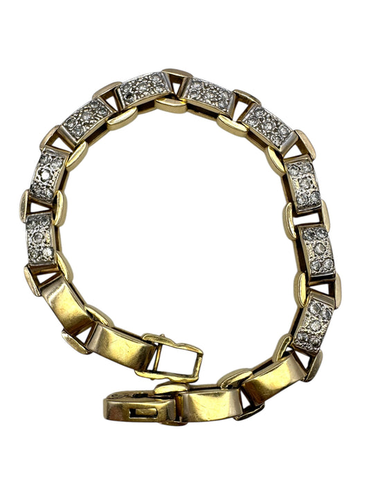 14k Diamond Chunky Chain Bracelet