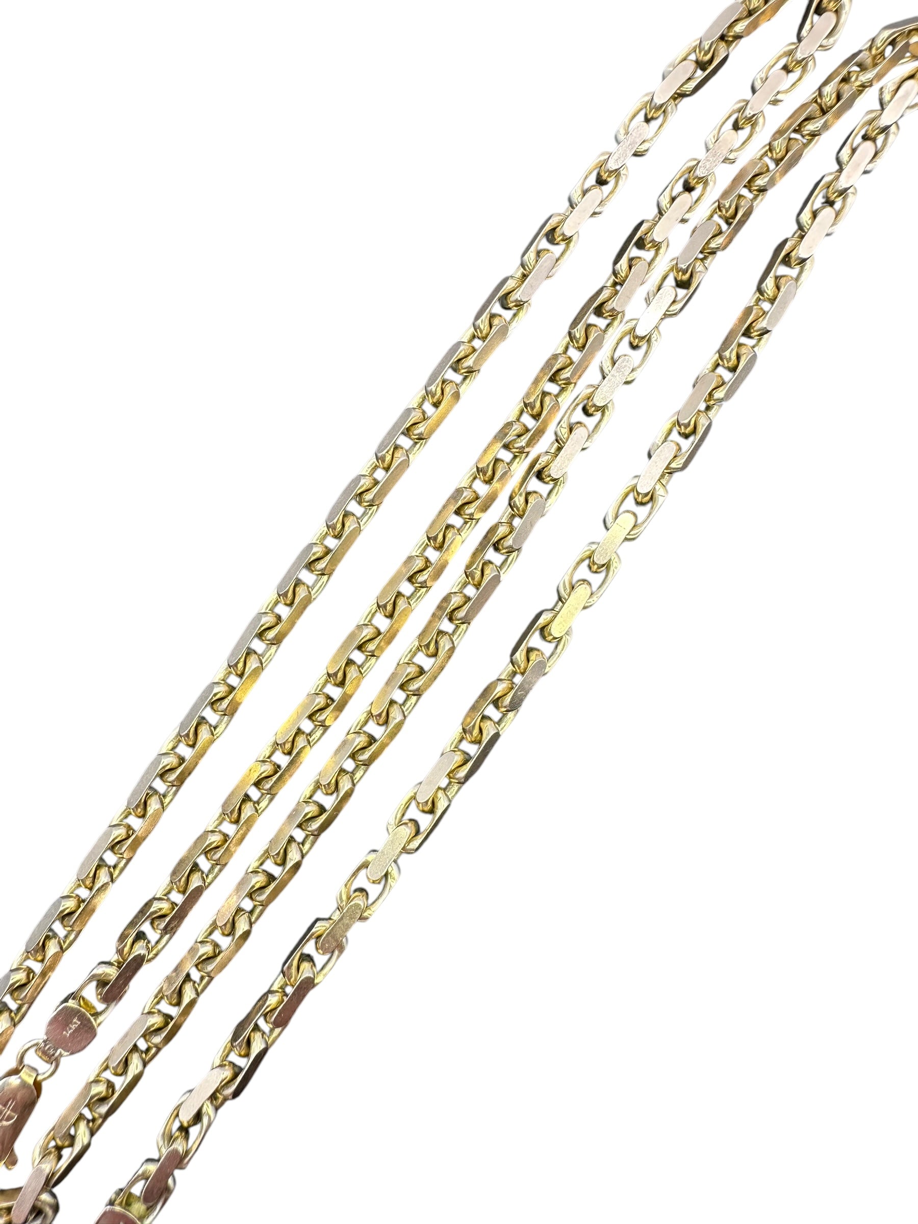 14k Biker Link Chain Necklace - Medium Link