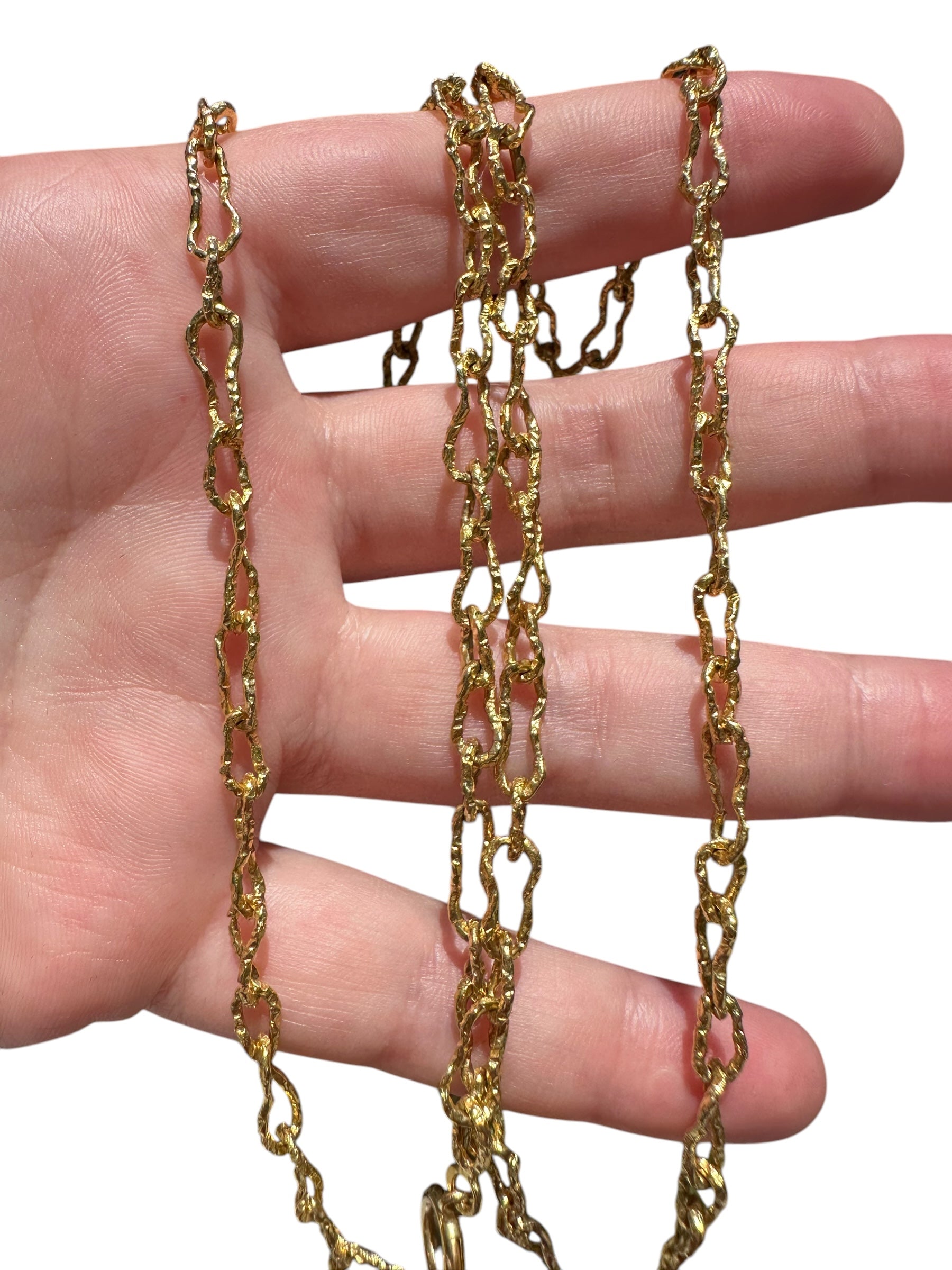 18k Organic Link Necklace