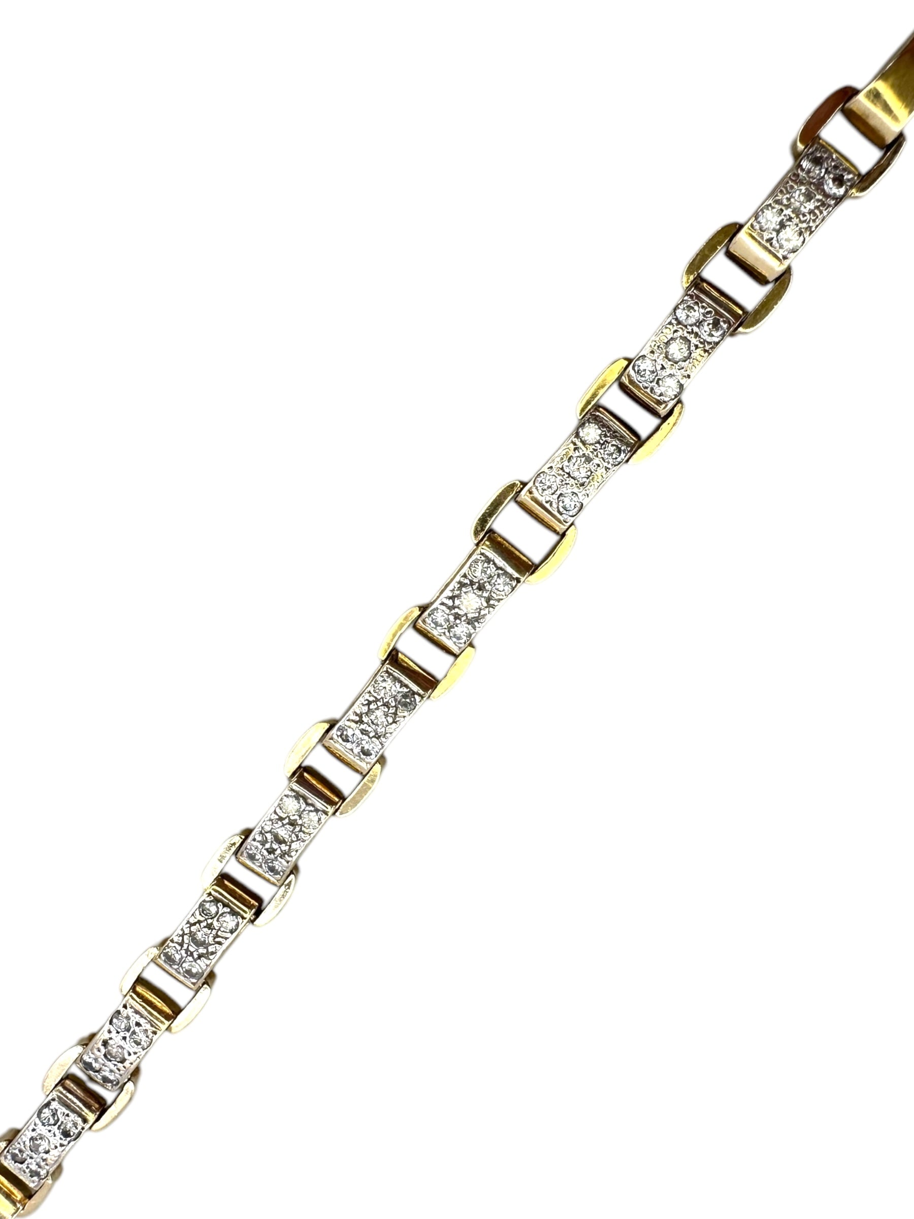 14k Diamond Chunky Chain Bracelet