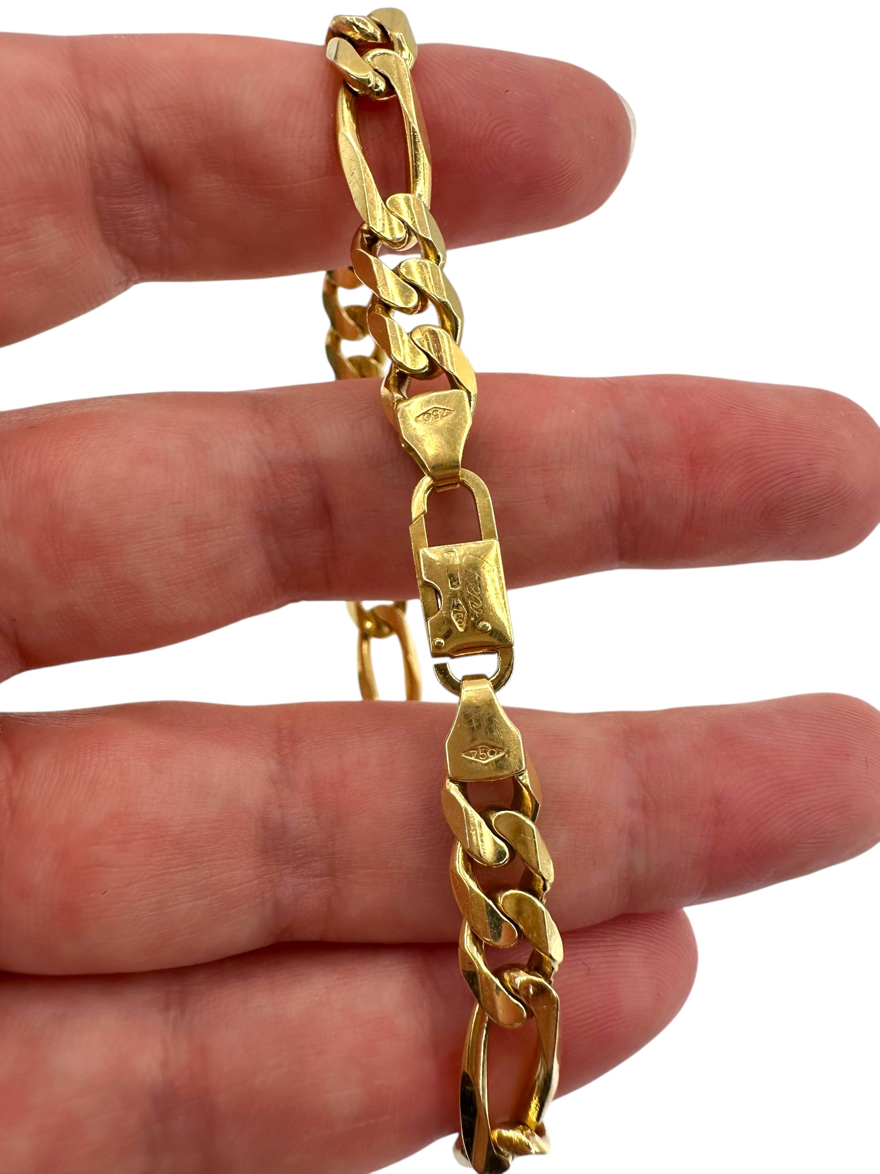 18k Figaro Link Bracelet