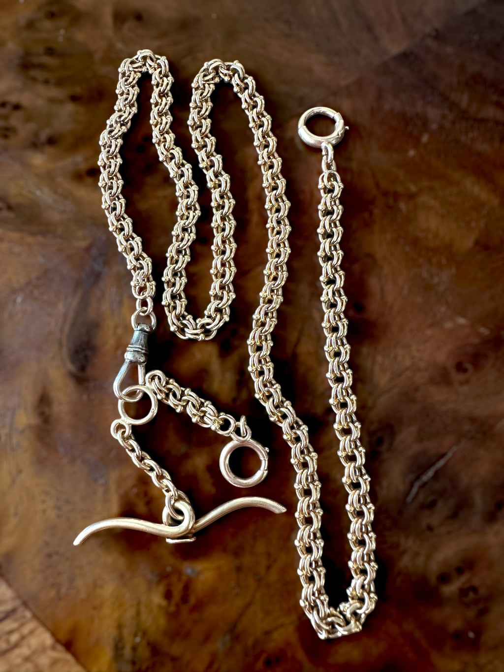 14k Fancy Link Watch Chain