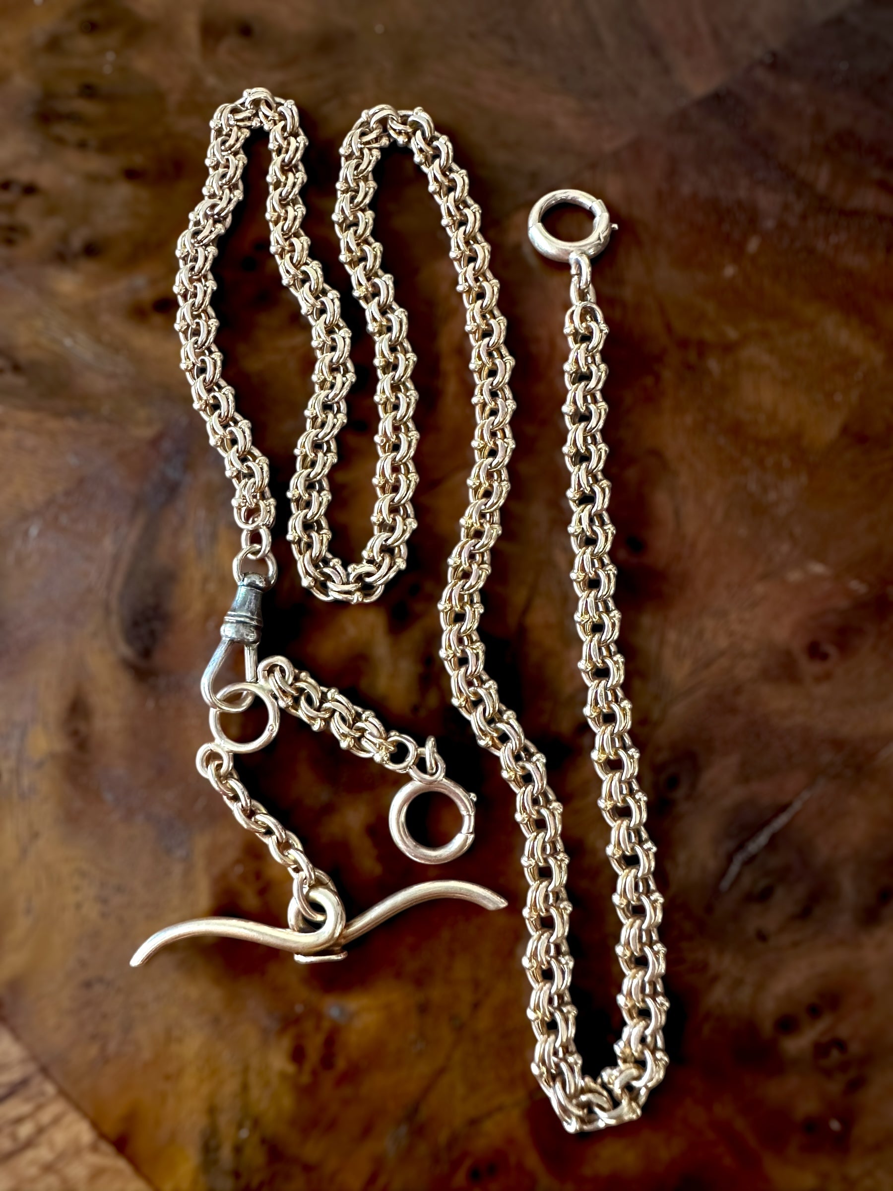 14k Fancy Link Watch Chain