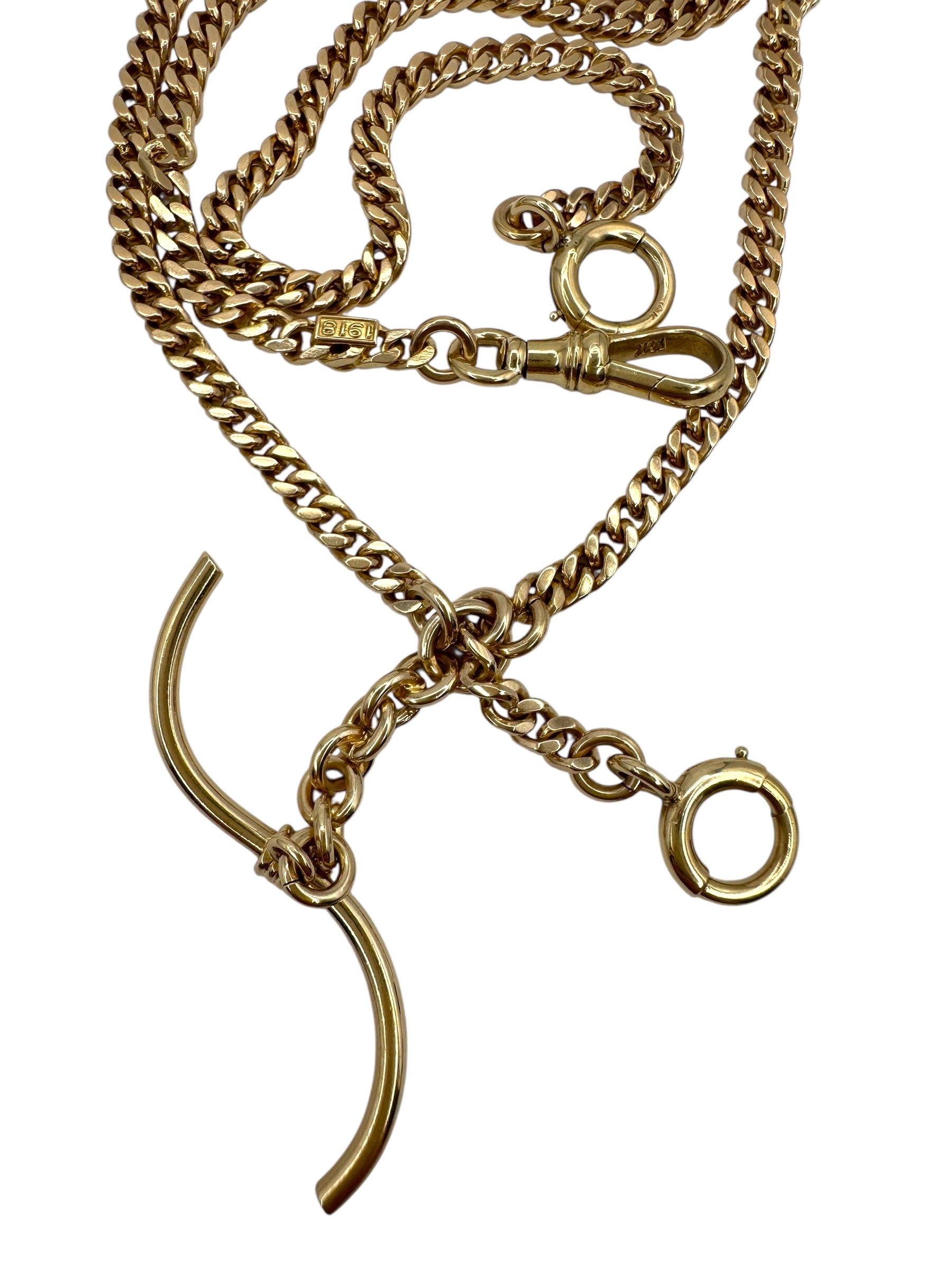 14k Curb Watch Chain