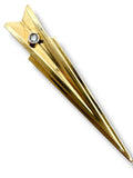14k Arrow Head Diamond Brooch