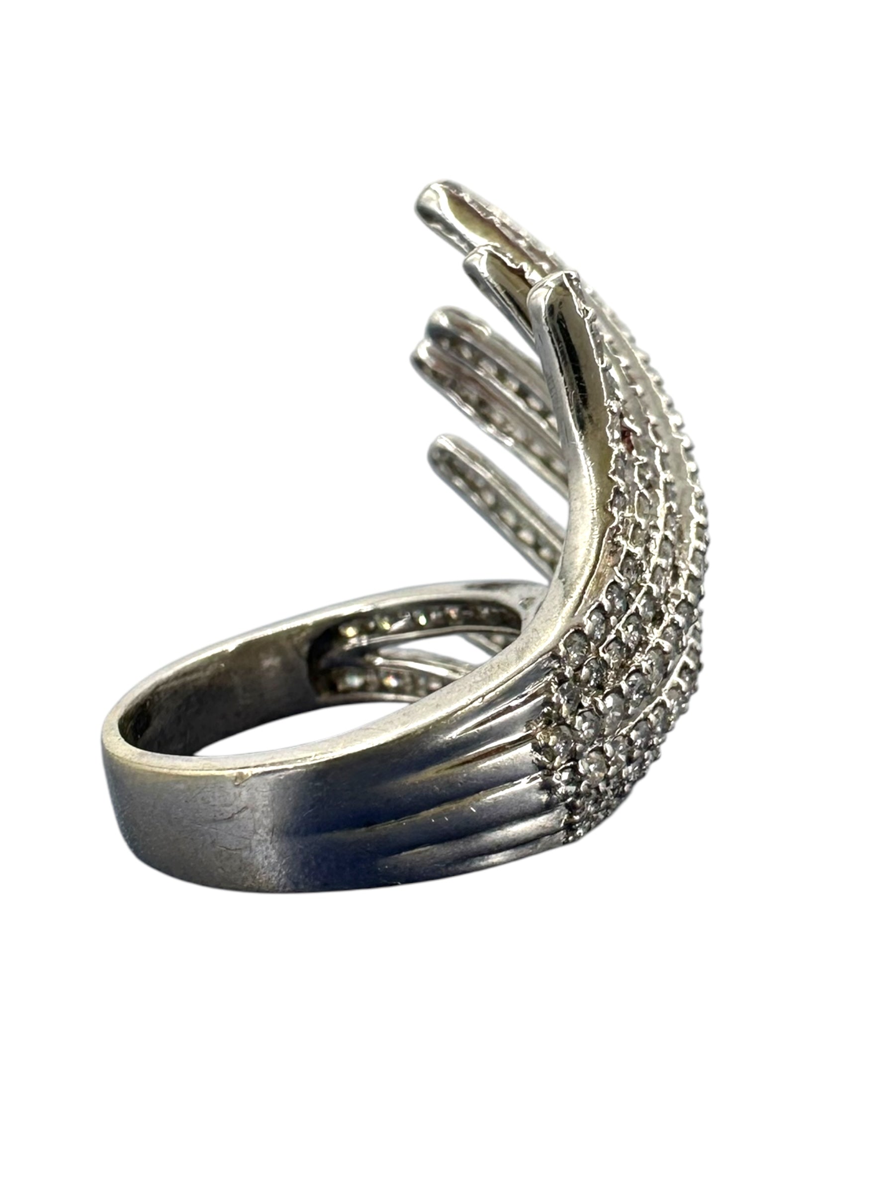 14k Cascading Diamond Cocktail Ring
