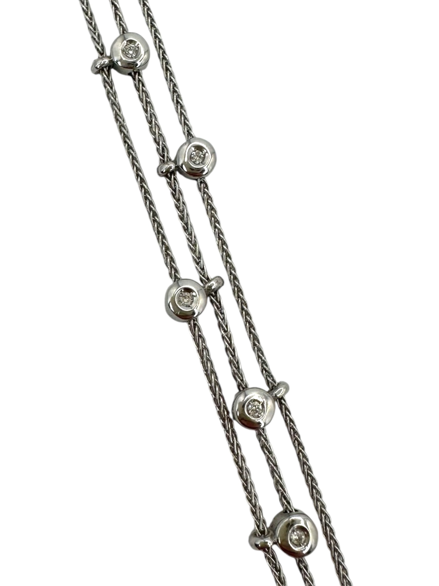 14k Floating Diamond Bracelet