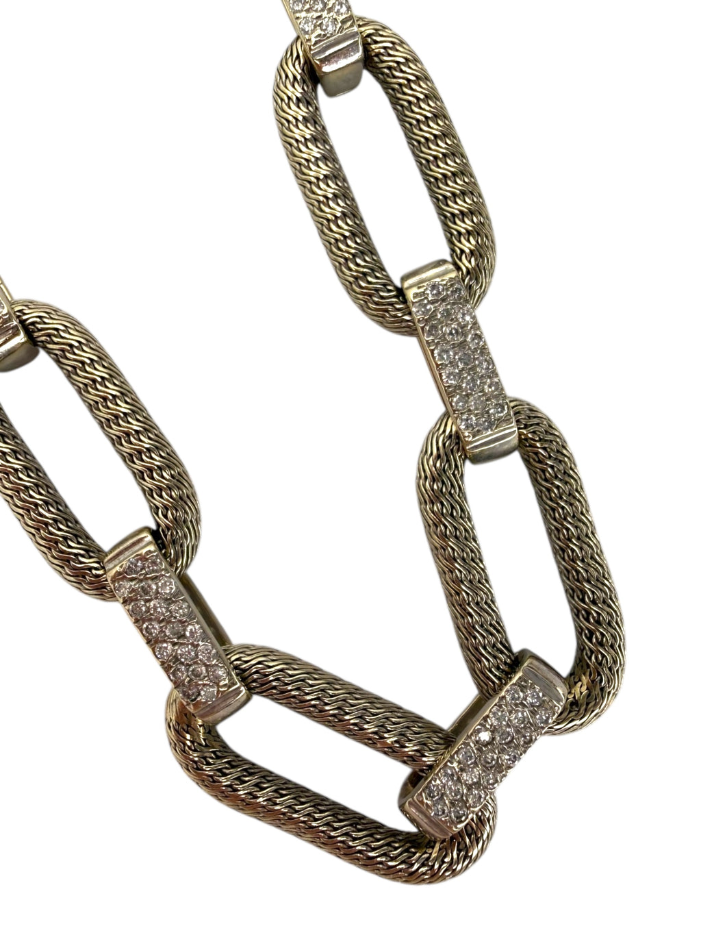 18k Woven Link Chain Bracelet