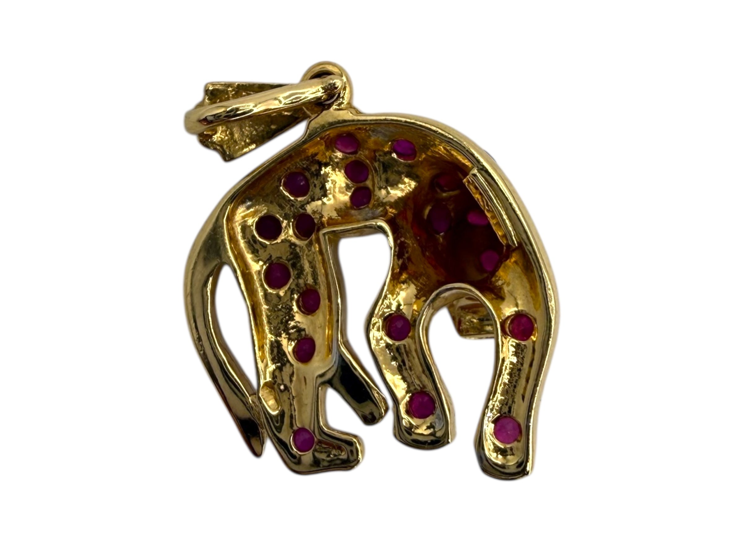 14k Ruby Panther Pendant