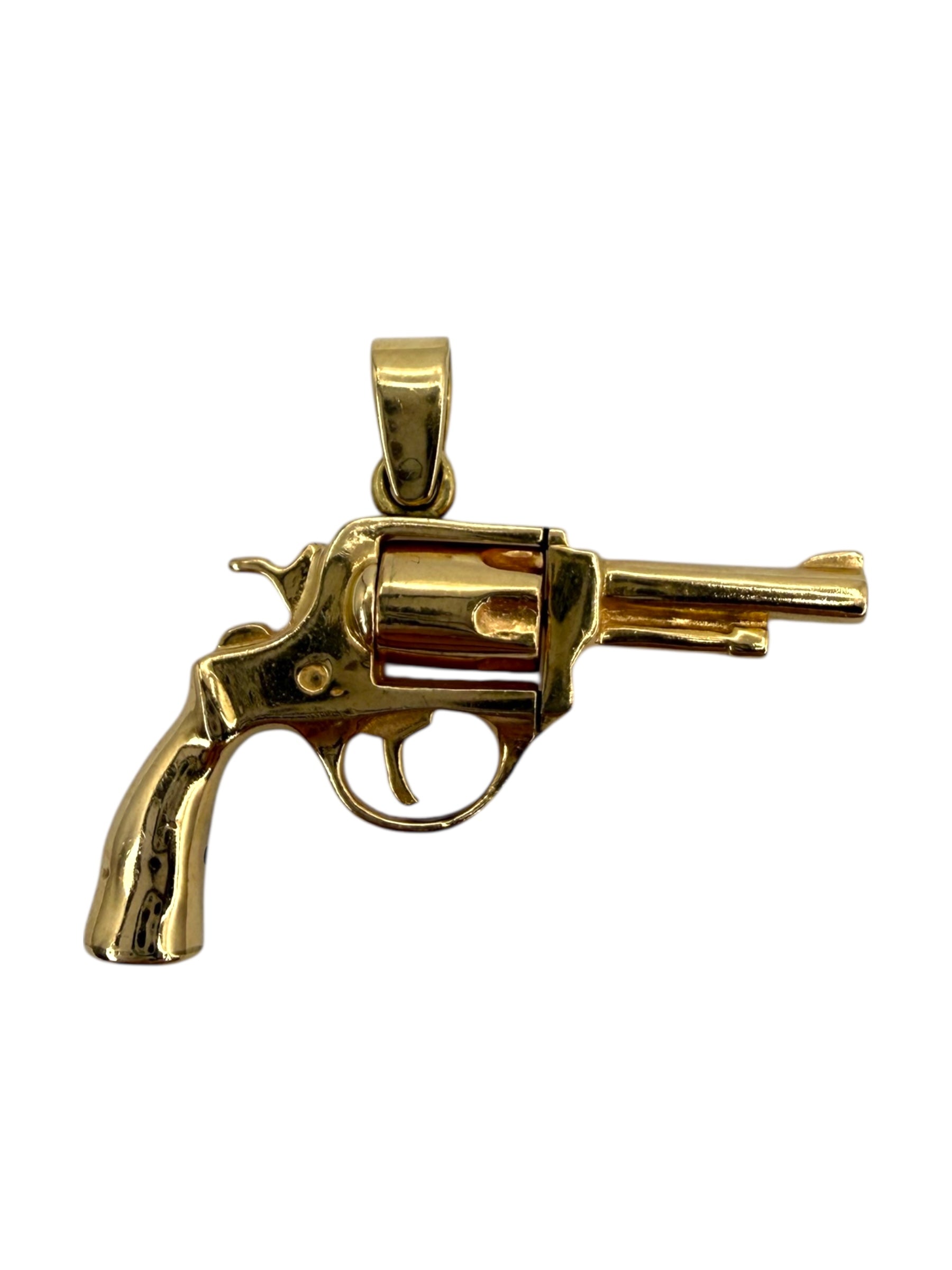 14k Diamond Revolver Pendant