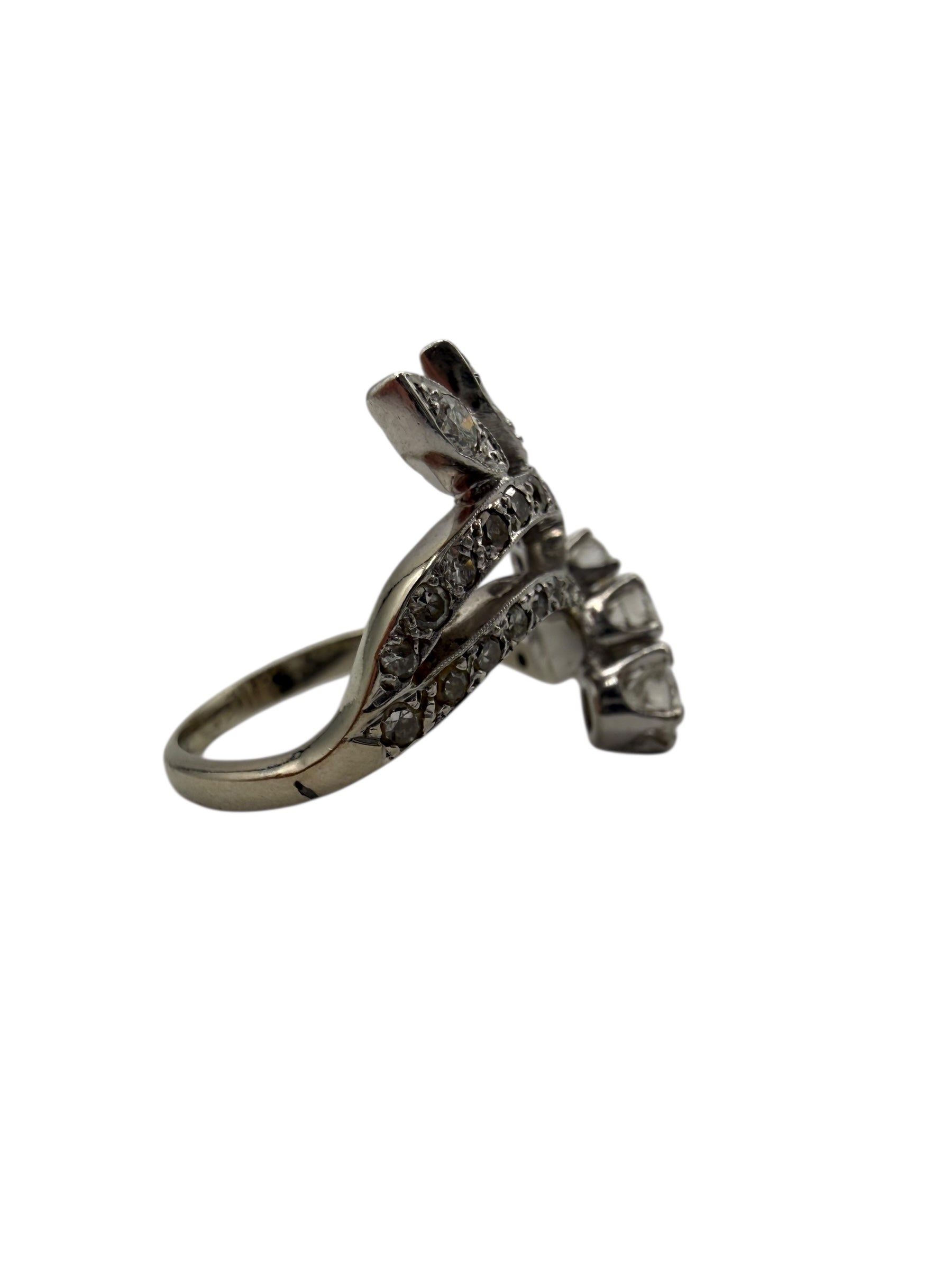 14k 1950s Cocktail Ring