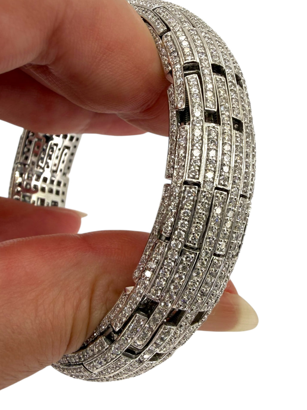 18k Stretch Diamond Bangle Bracelet
