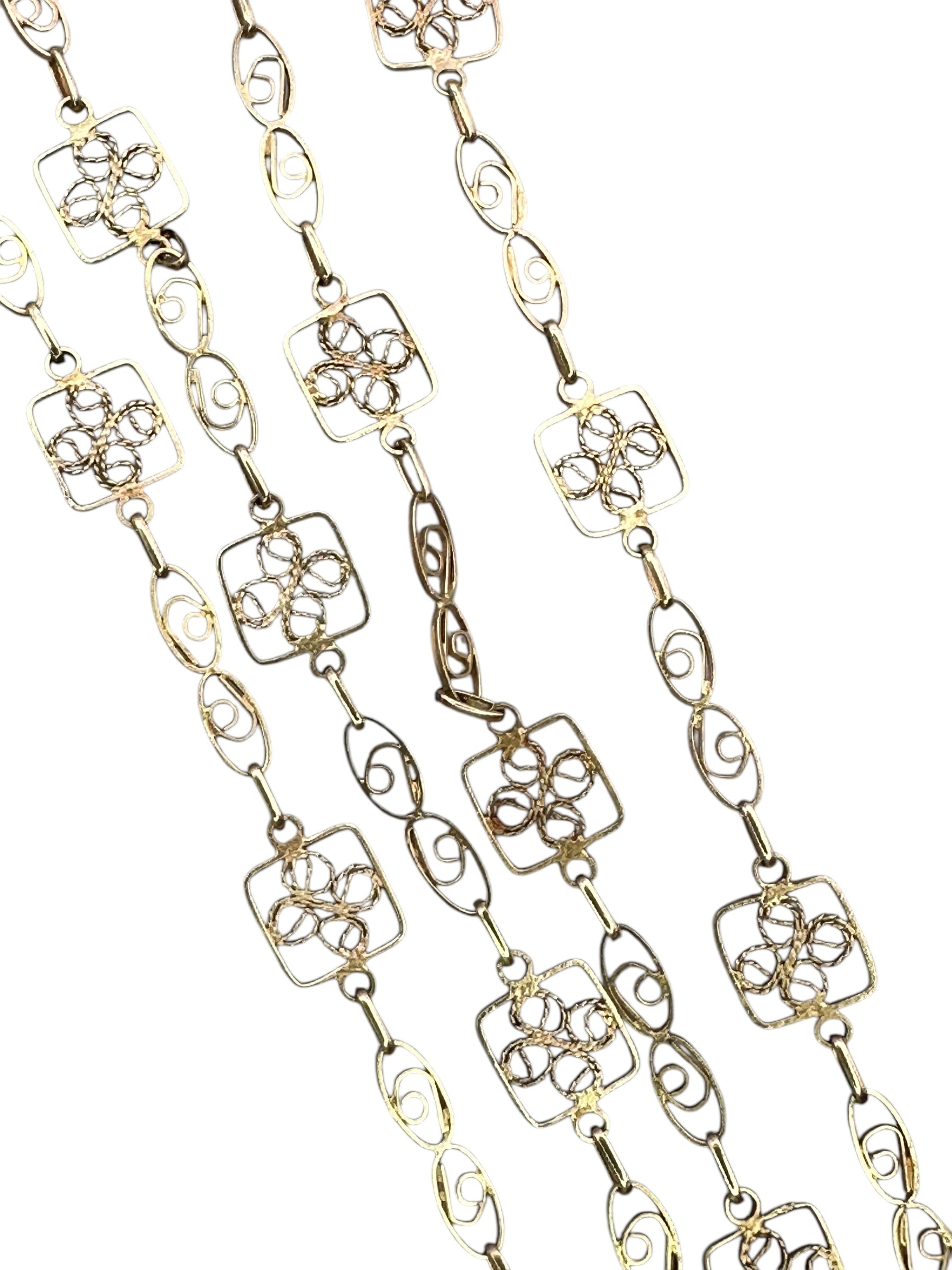 14k Filigree Delicate Necklace
