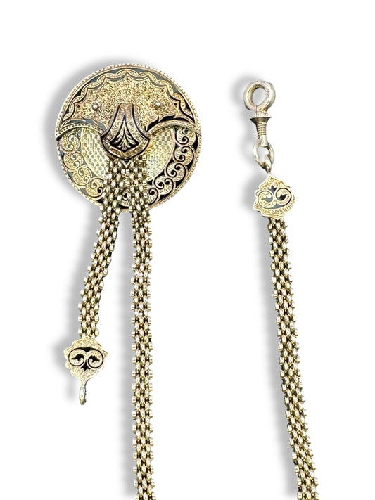 14k Victorian Brooch Watch Chain