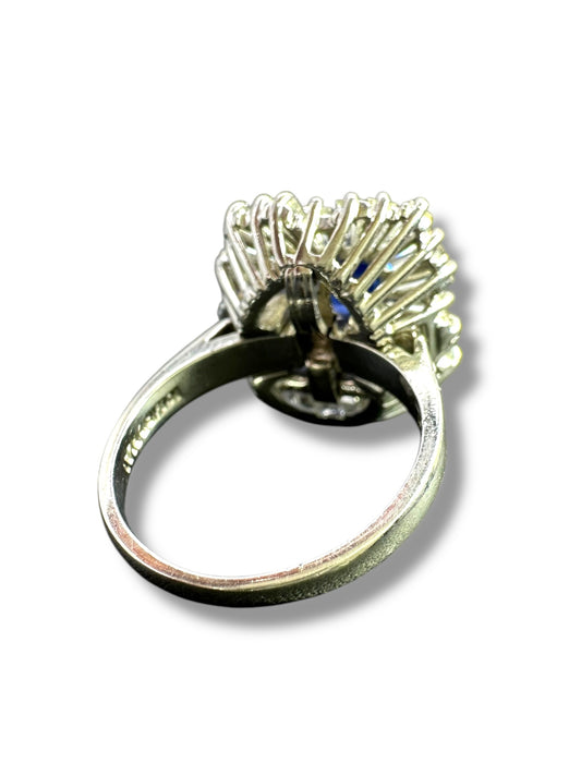 Platinum Sapphire Diamond Ringdant