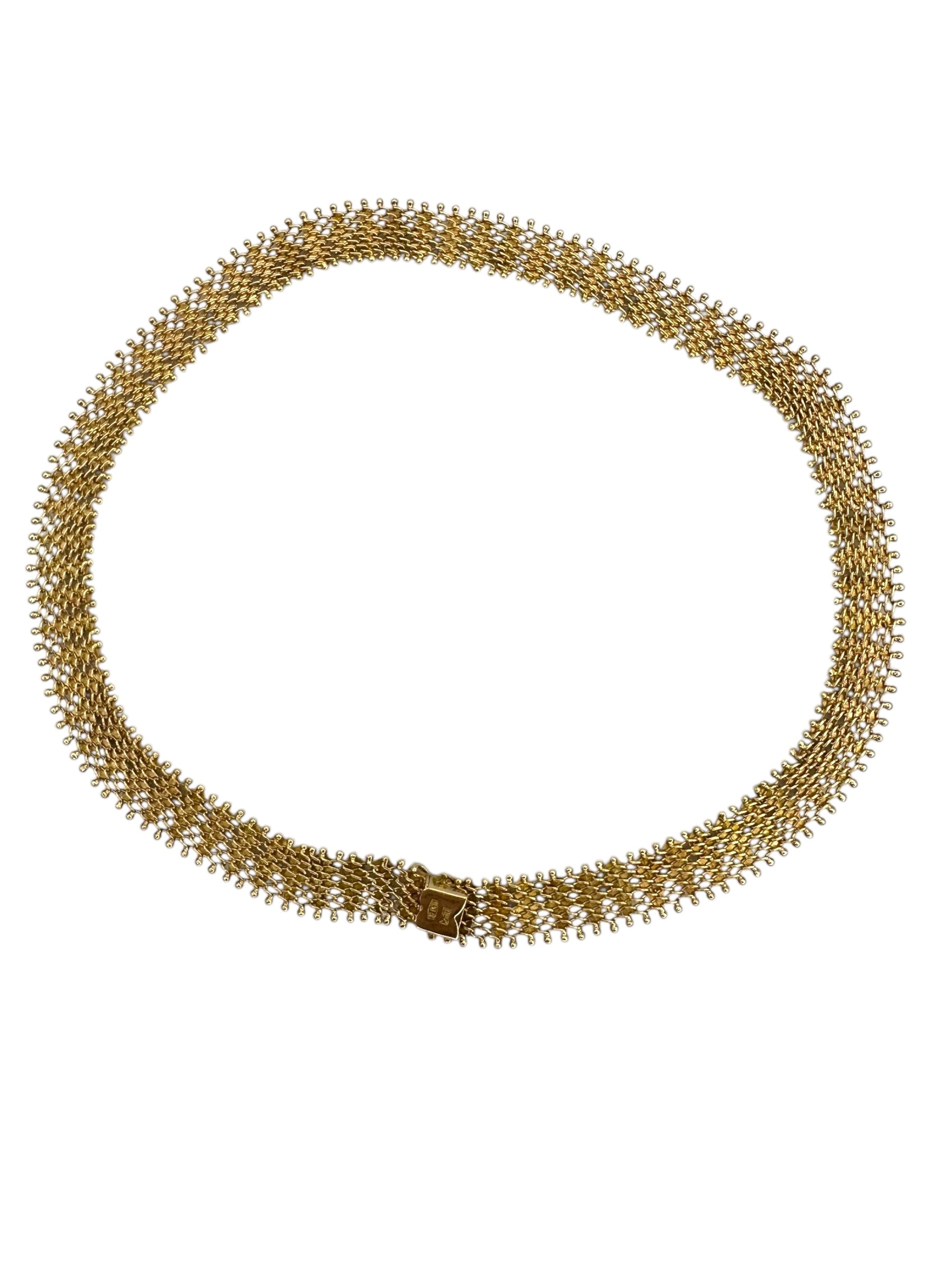 18k Flower Spike Collar Necklace