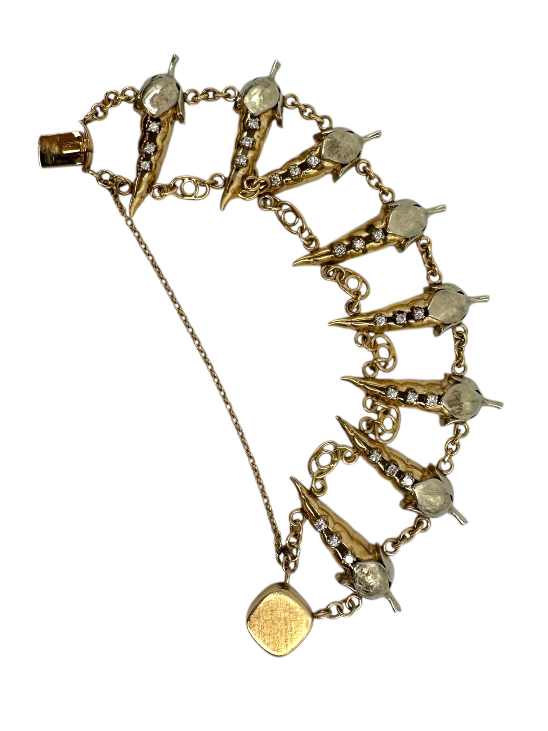 14k Diamond Pepper Bracelet