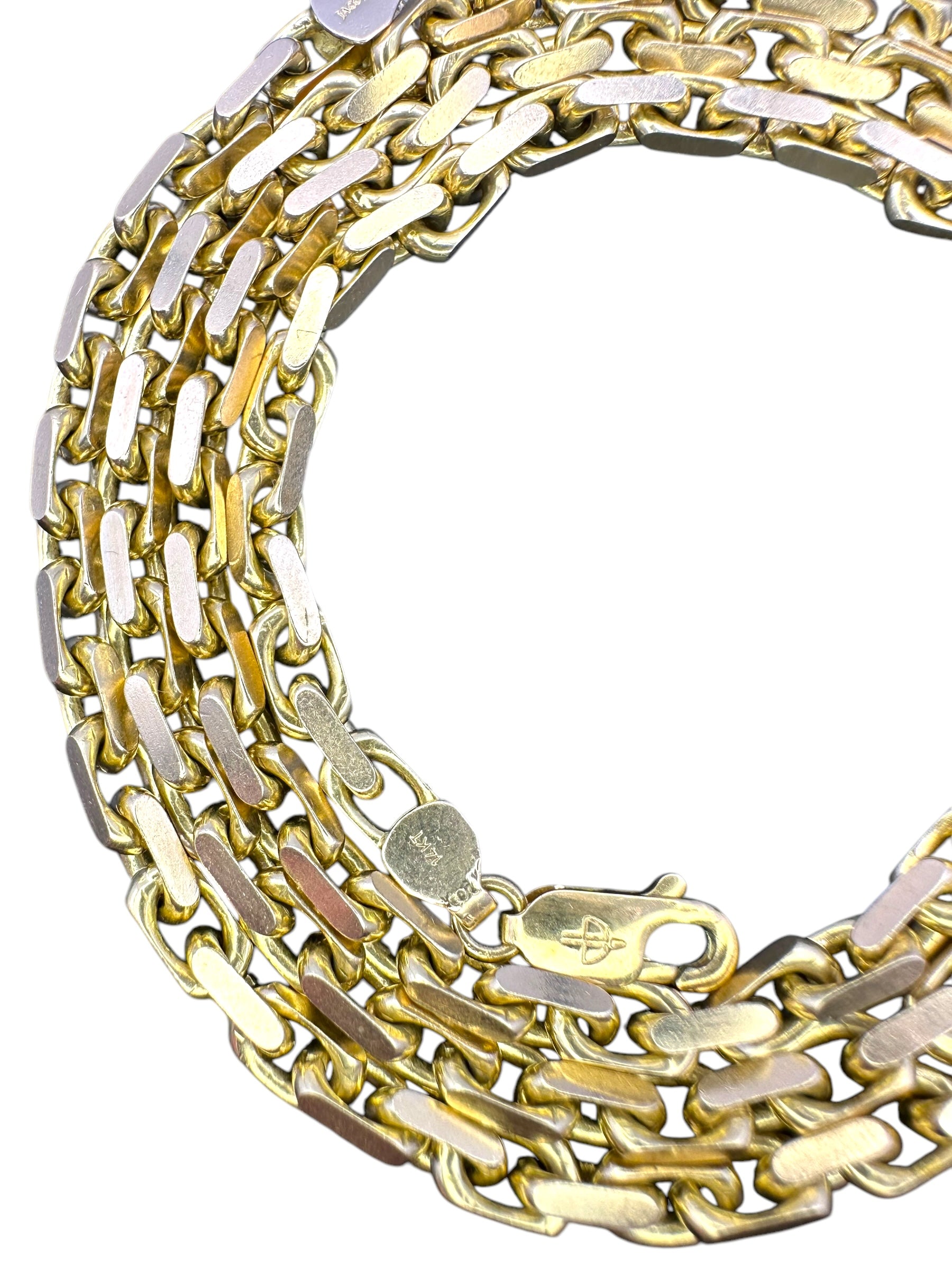 14k Biker Link Chain Necklace - Medium Link