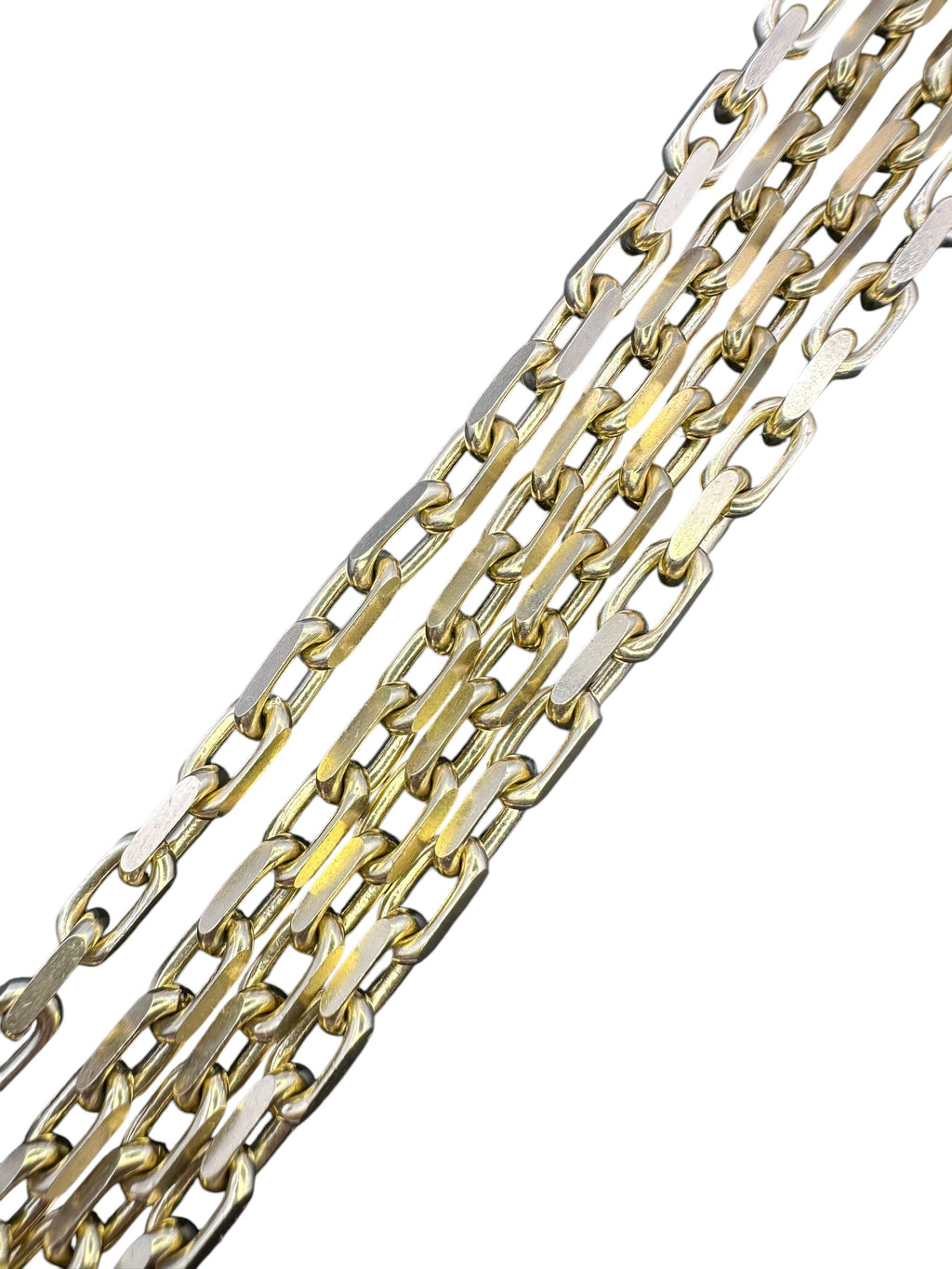 14k Cut Biker Link Chain Necklace - Large Link