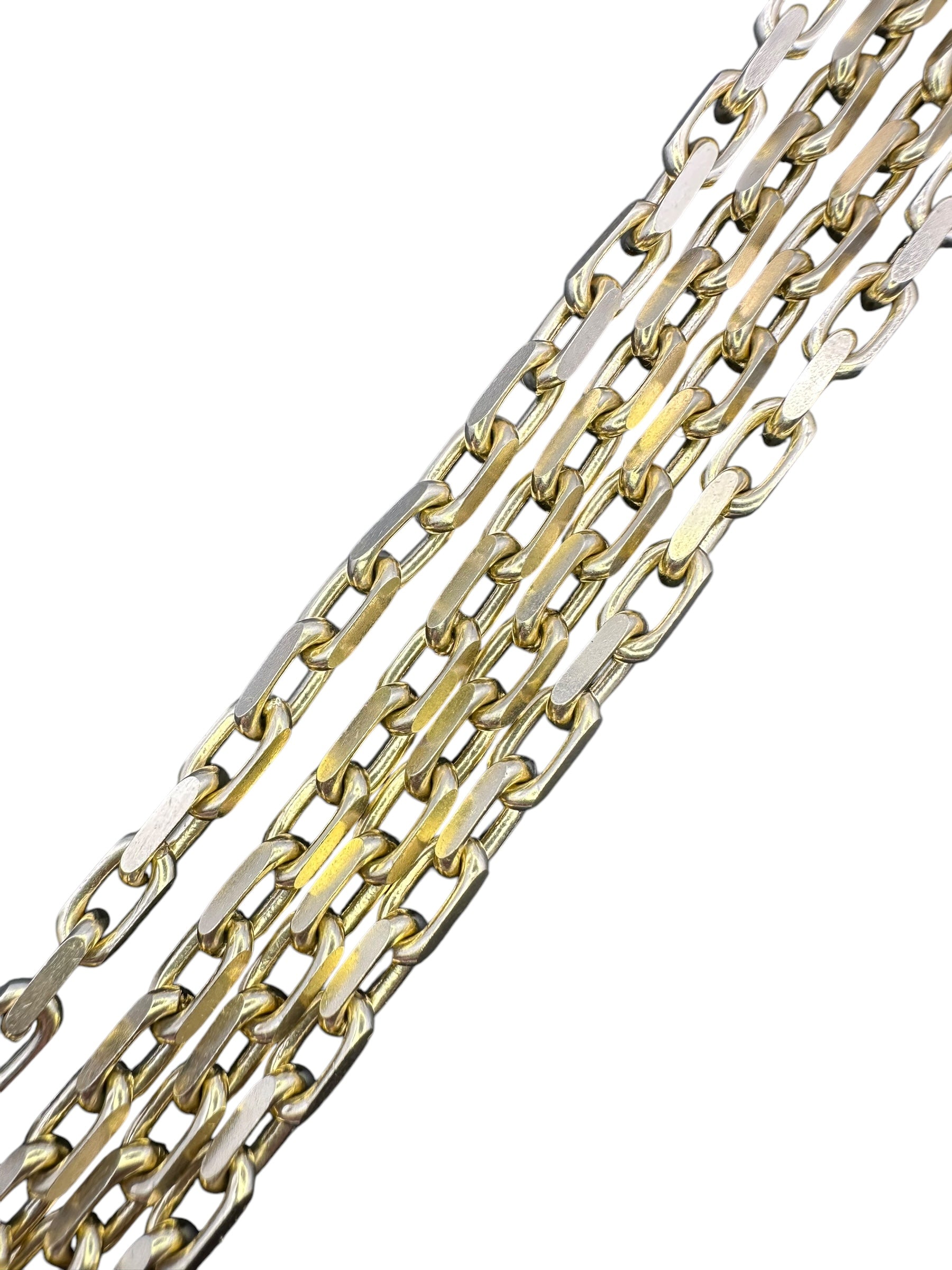 14k Cut Biker Link Chain Necklace - Large Link