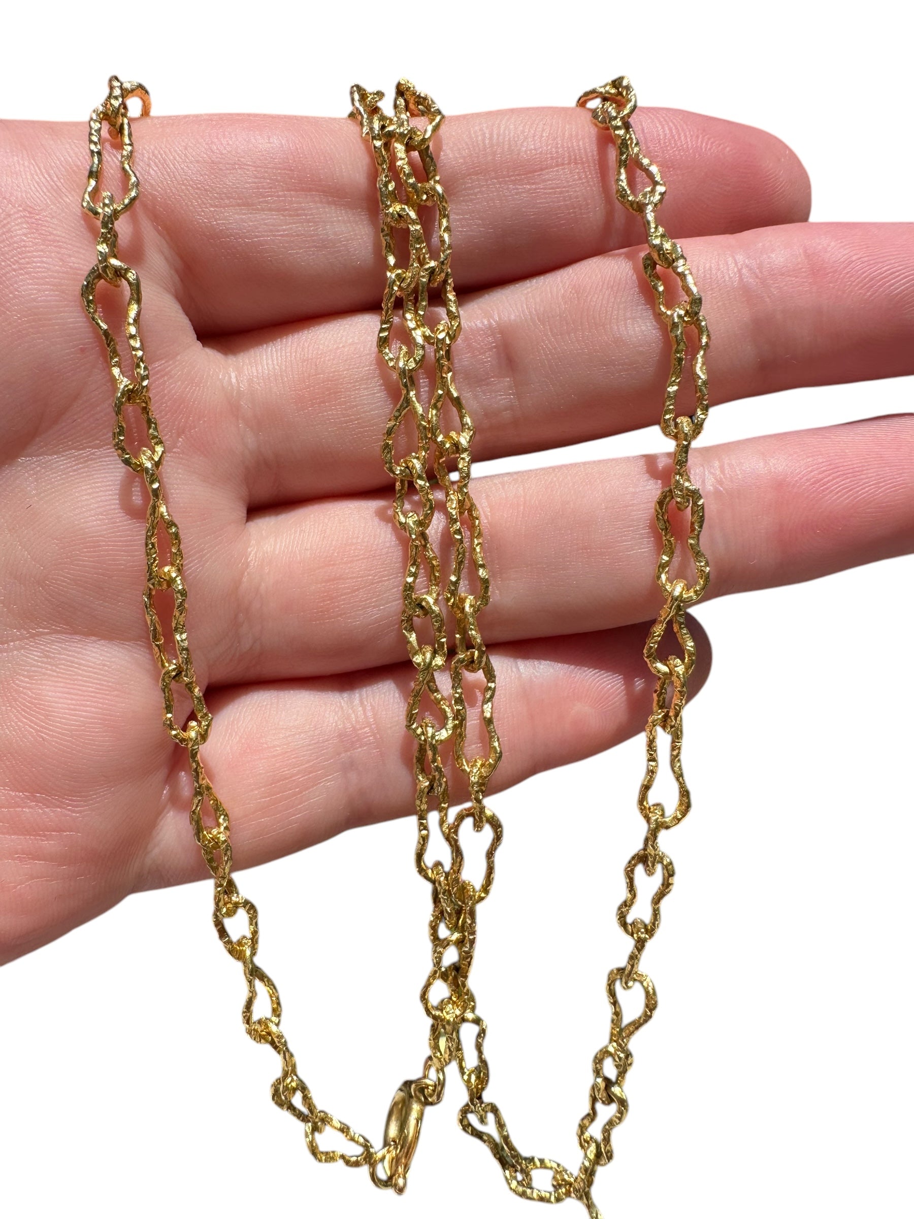 18k Organic Link Necklace