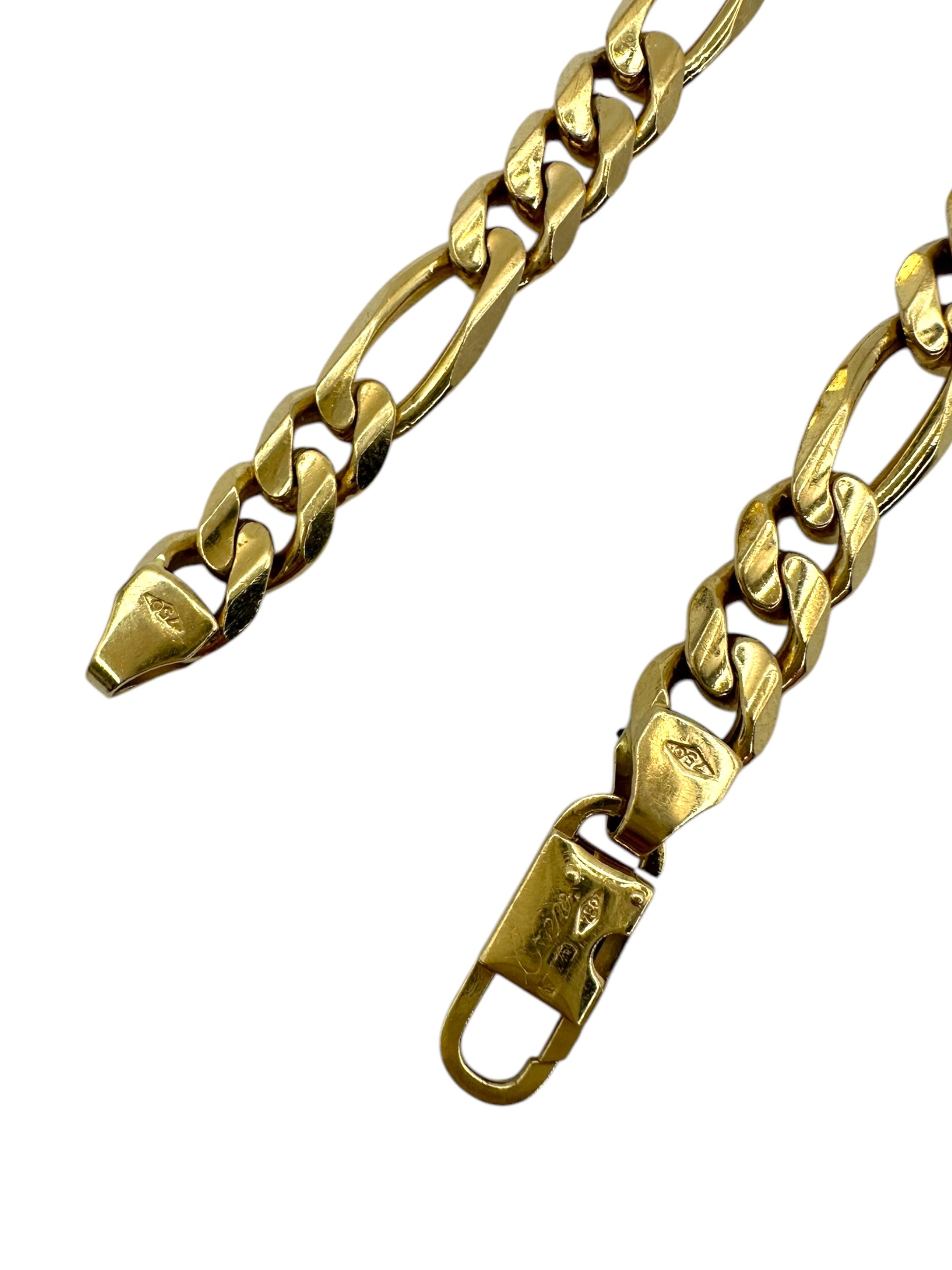 18k Figaro Link Bracelet