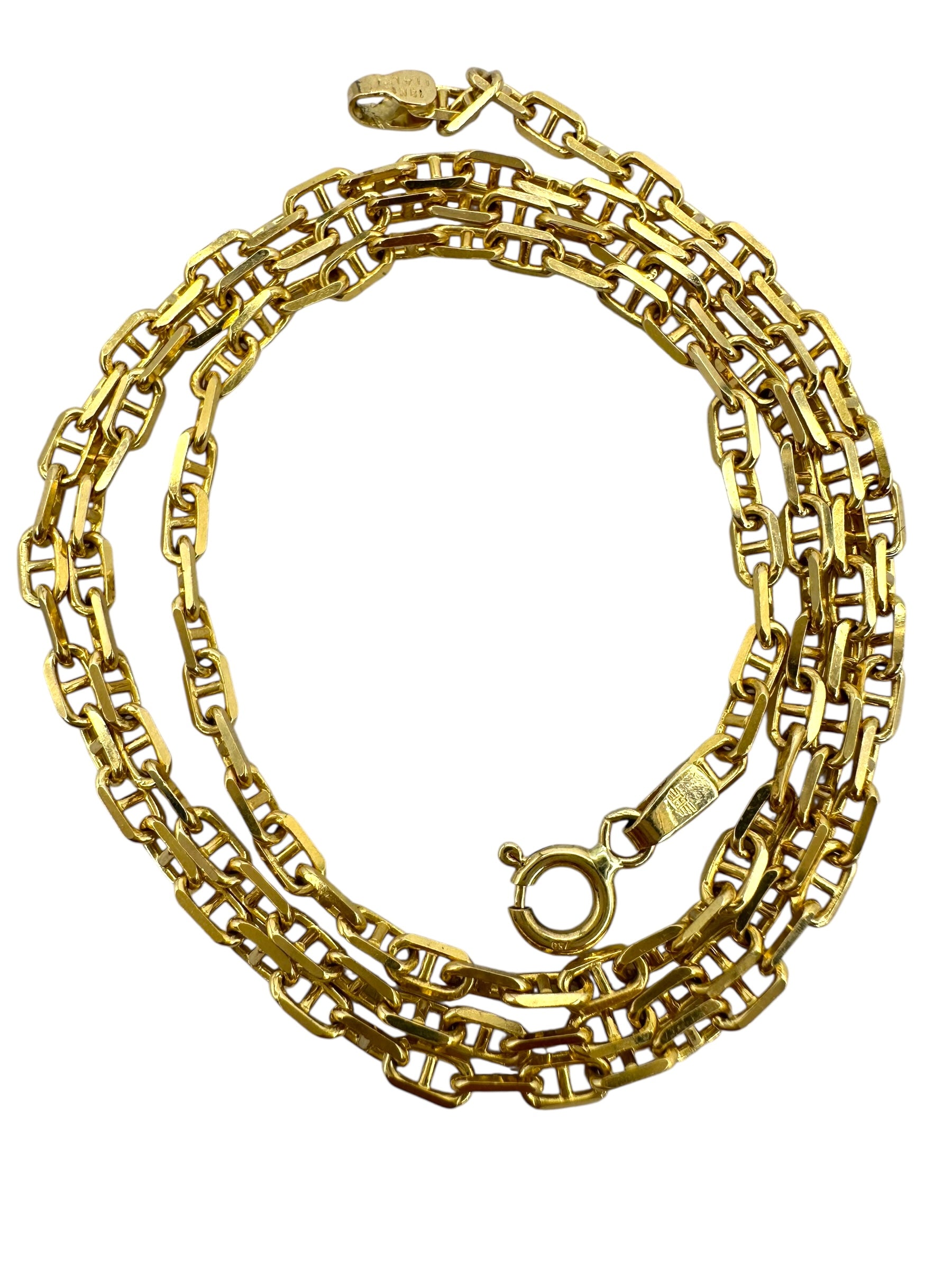 18k Anchor Link Necklace