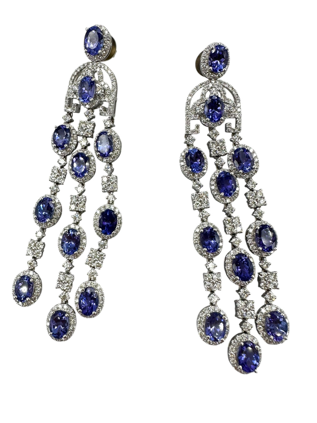 18k Tanzanite Diamond Chandelier Earrings