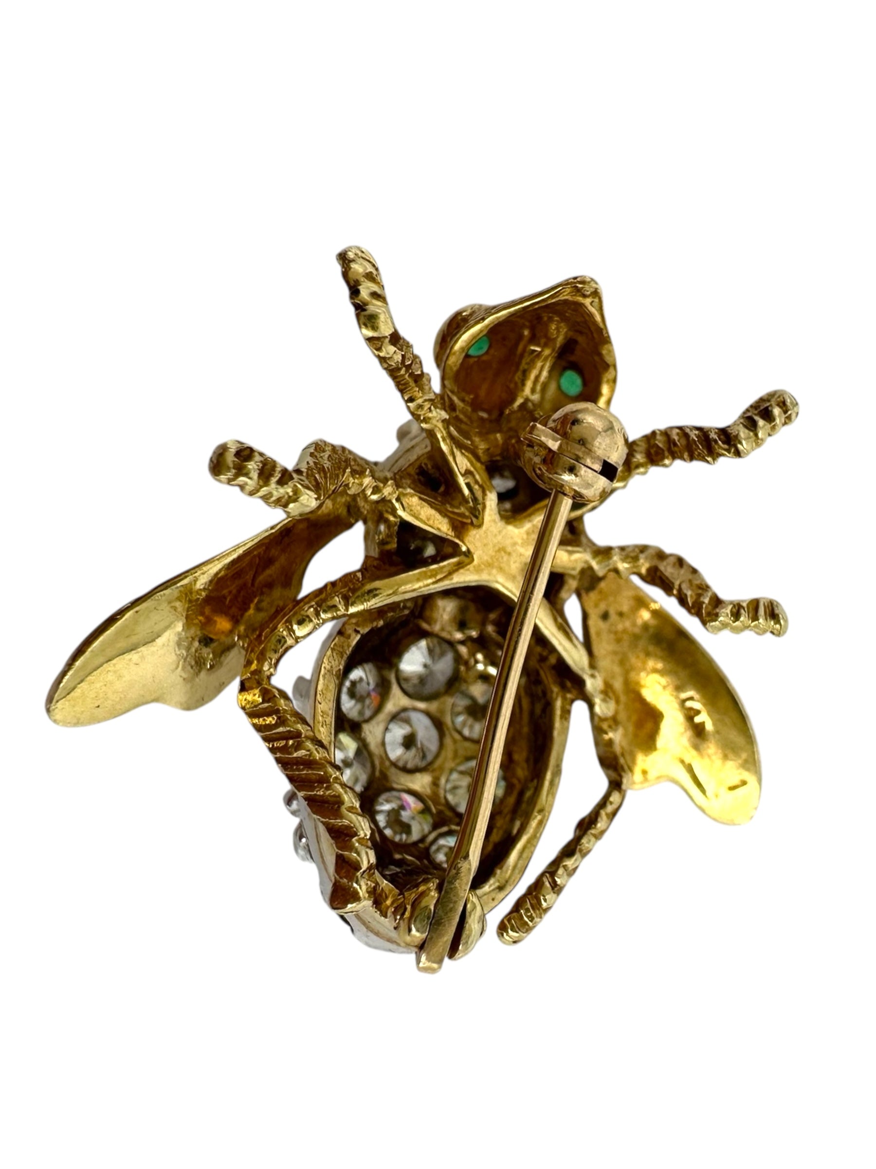 14k Diamond Bee Pin