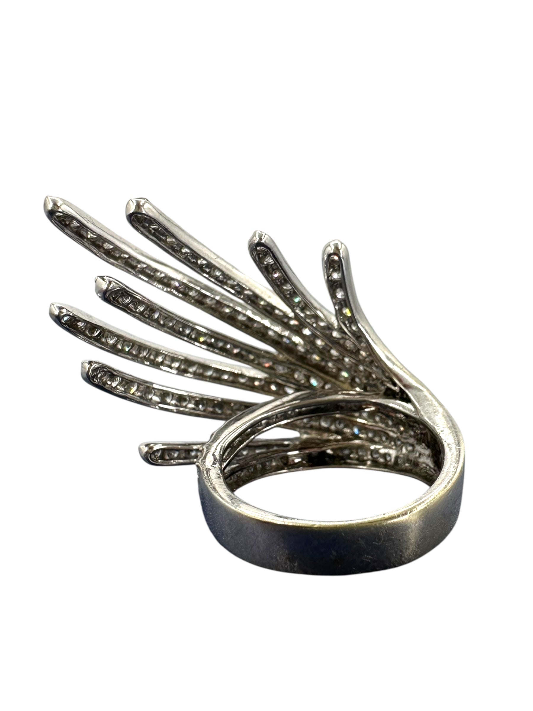 14k Cascading Diamond Cocktail Ring
