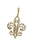 18k Diamond Fleur de Lis Pendant