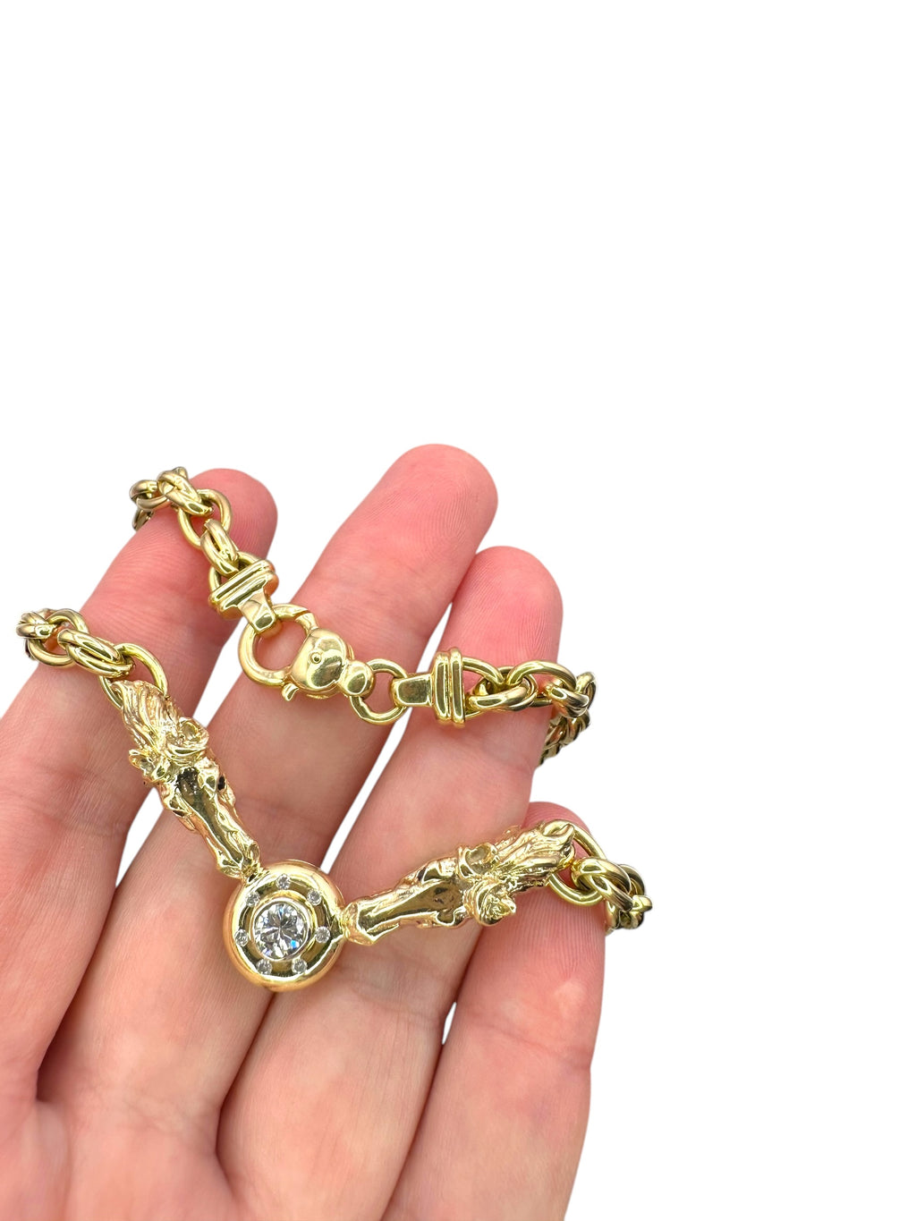 14k Diamond Horsehead Necklace
