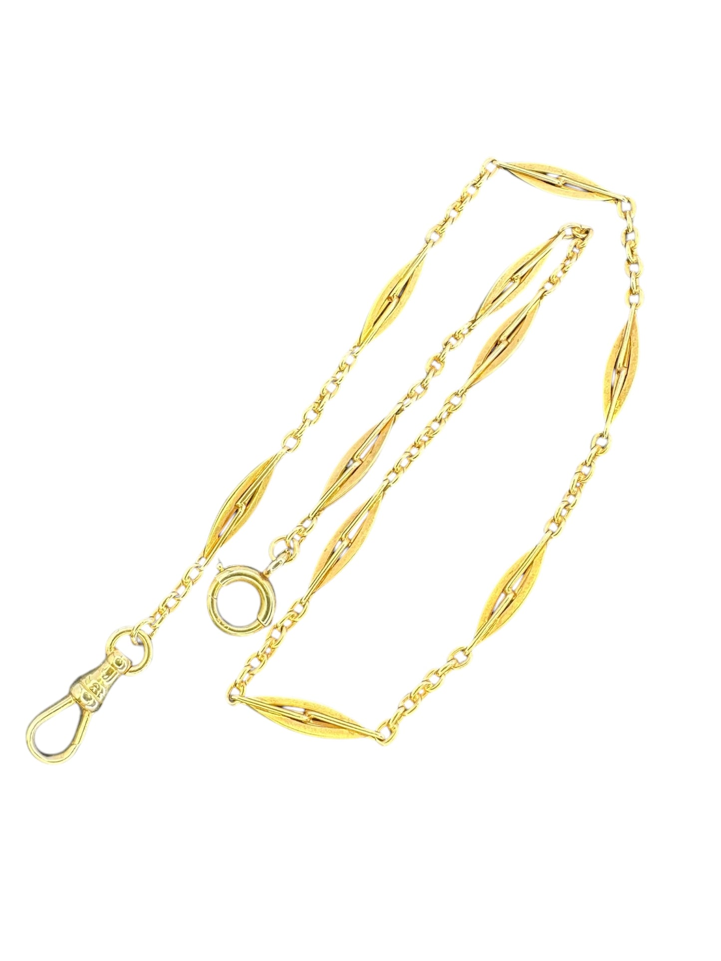 14k Twist Diamond Link Watch Chain