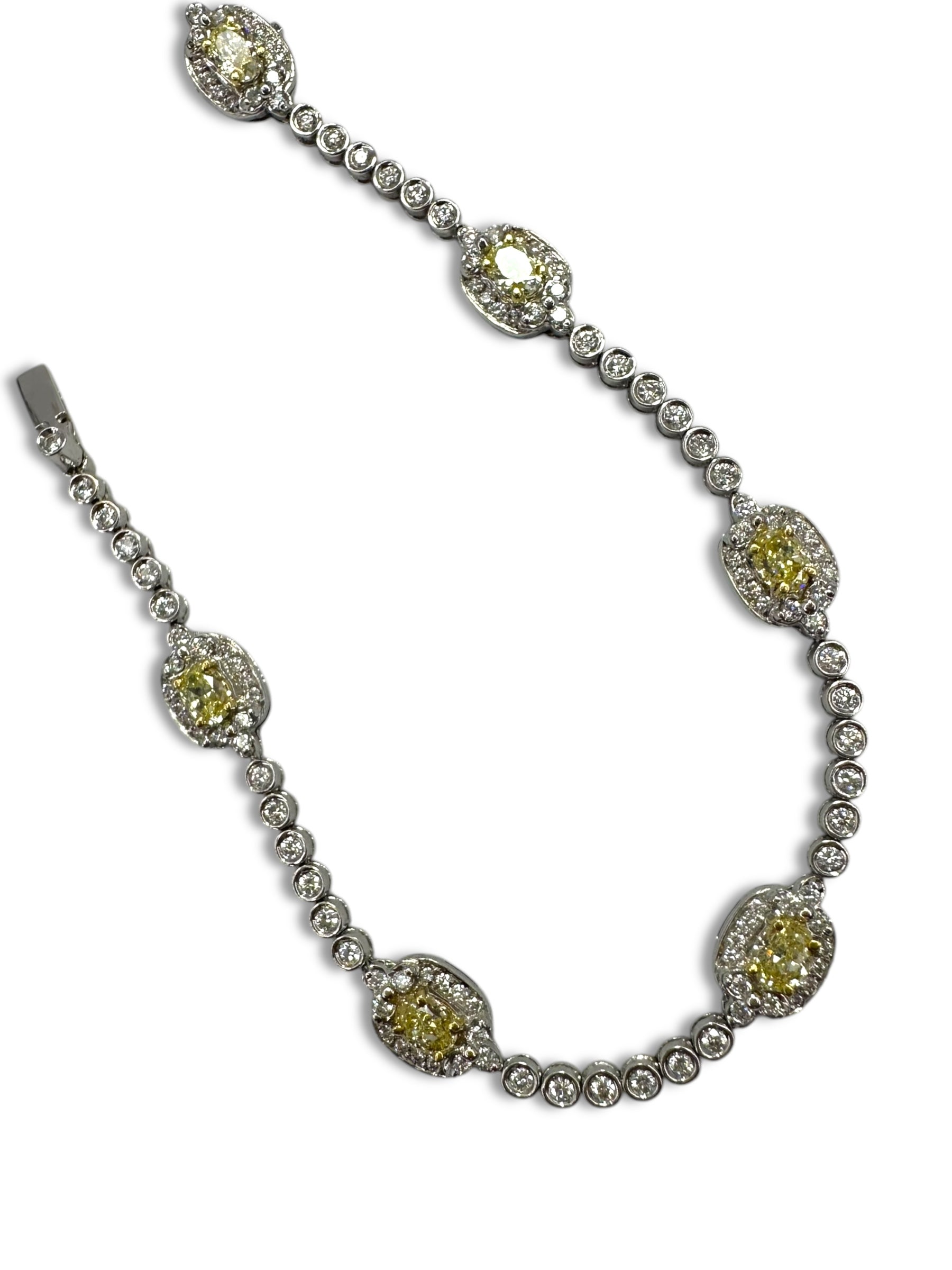 18k Yellow and White Diamond Bracelet