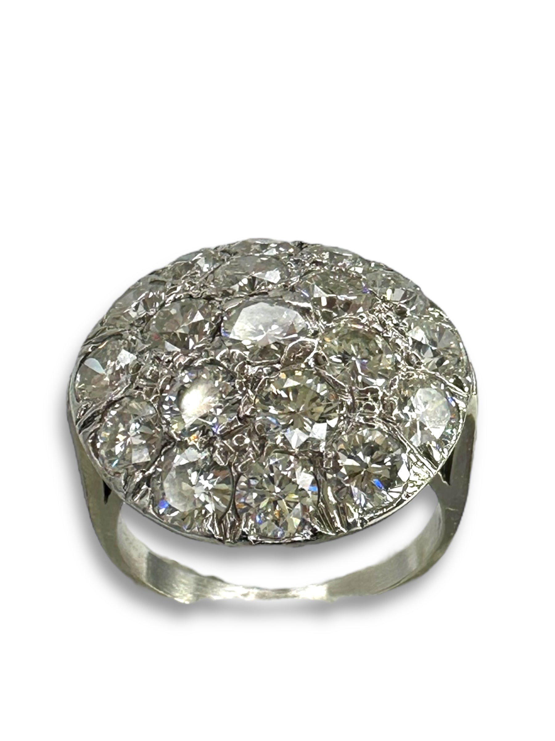 Platinum Diamond Cocktail Ring