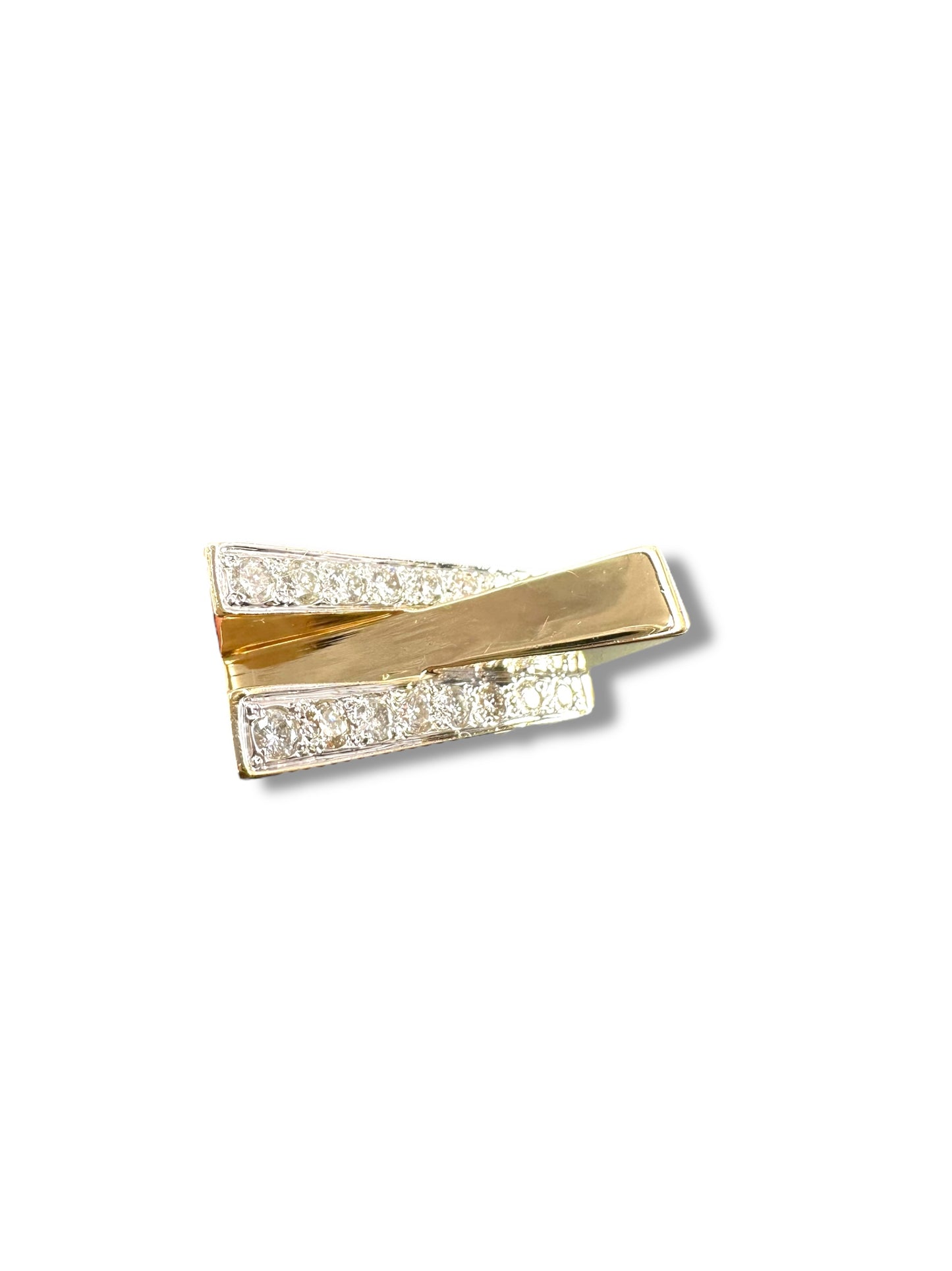 14k Geometric Diamond Ring