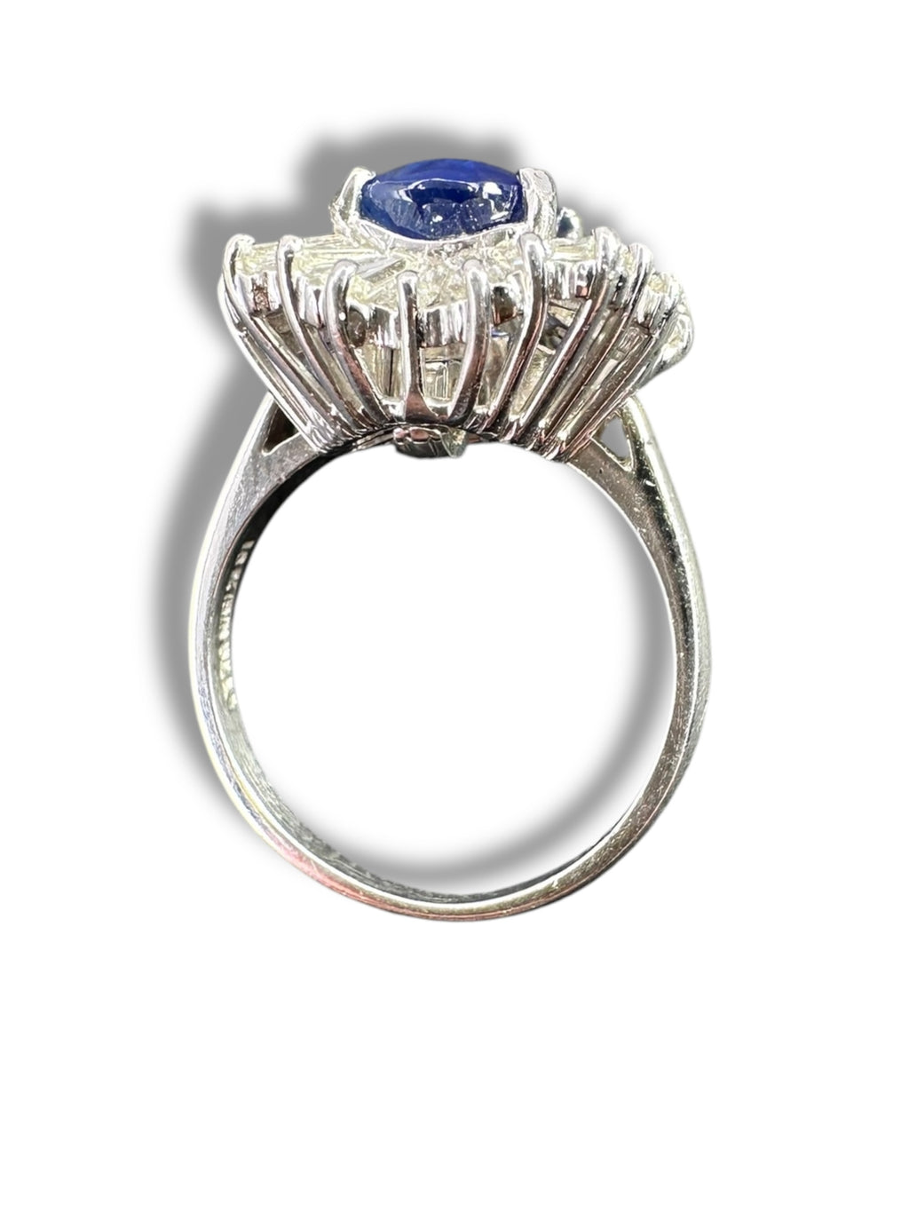 Platinum Sapphire Diamond Ringdant