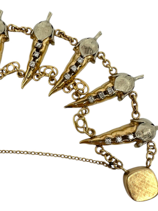 14k Diamond Pepper Bracelet