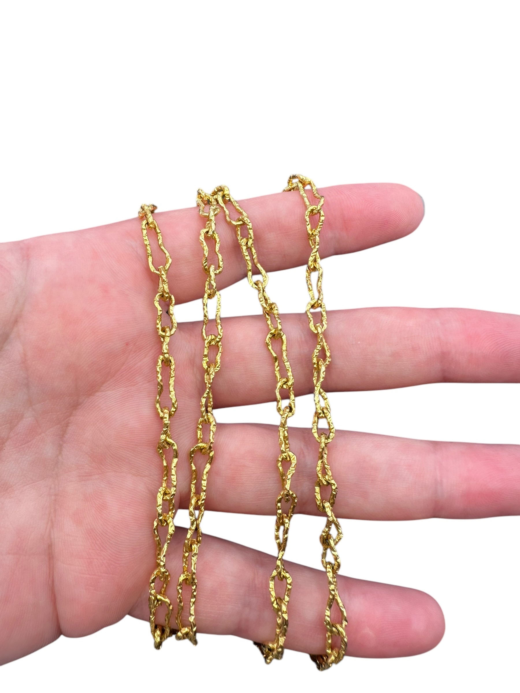 18k Organic Link Necklace